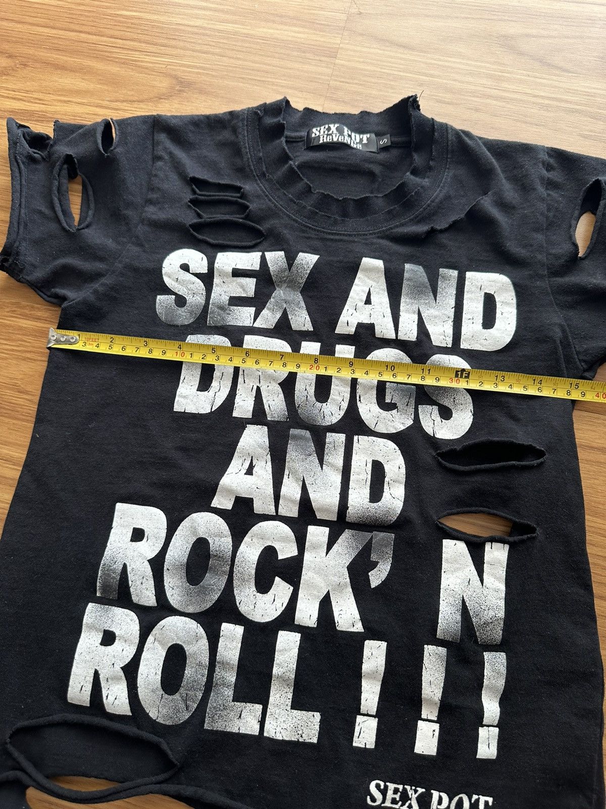 Sex Pot ReVeNGe Sex Pot Revenge “Sex Drug & Rock Roll” Distressed Punk Shirt Size US S / EU 44-46 / 1 - 11 Thumbnail