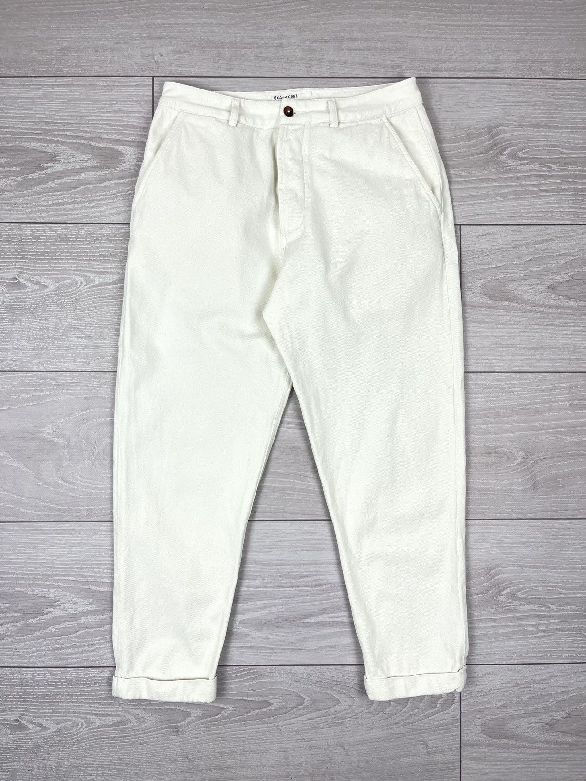 Universal Studios Universal Works White Cotton Japan Style Pants Size US 30 / EU 46 - 1 Thumbnail