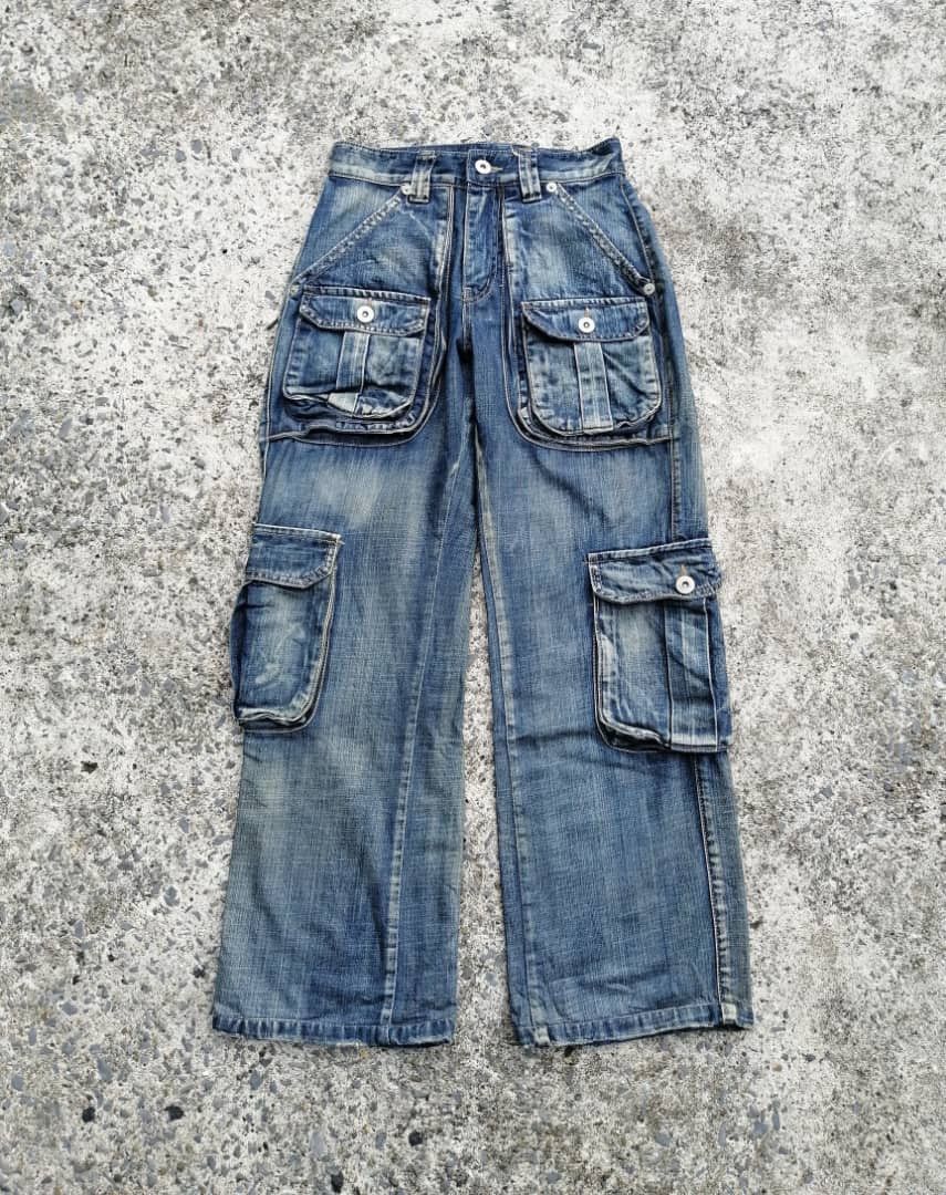 Japanese Brand Ingalls Multipockets Cargo Denim Jeans Size US 26 / EU 42 - 1 Thumbnail