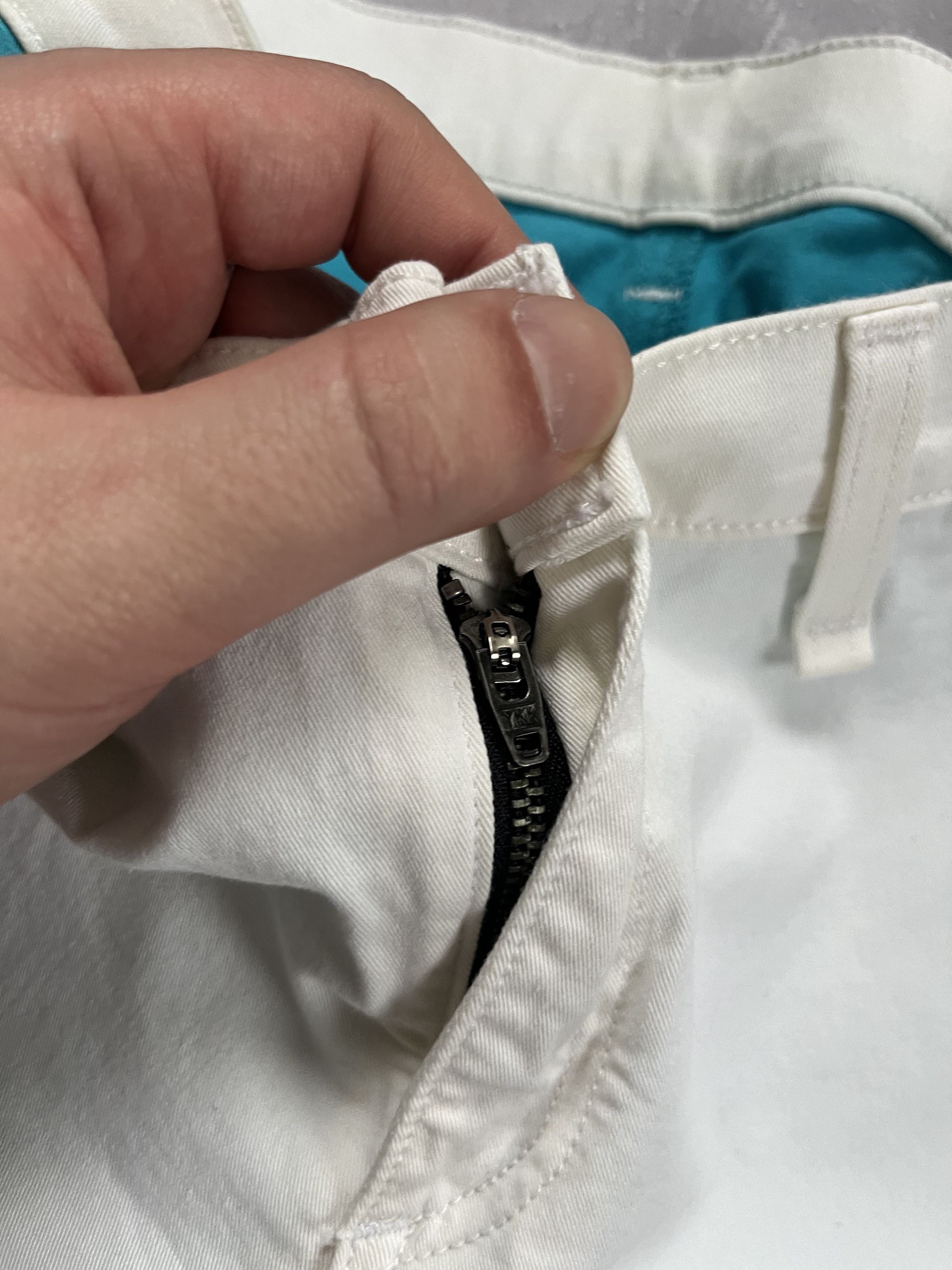 Rag & Bone Rag & Bone Skinny Jeans White Turquoise Zip Designer Pants Size 28" / US 6 / IT 42 - 11 Thumbnail