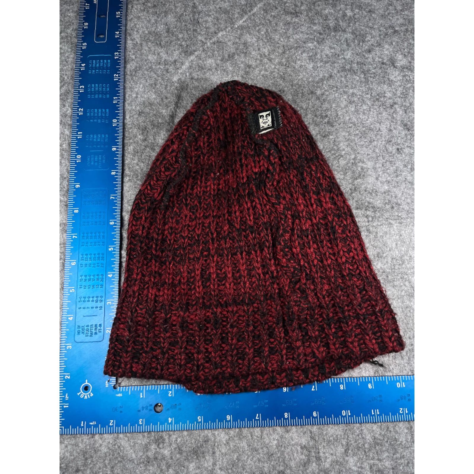 Obey OBEY GIANT Beanie Hat Adult One Size Red Knit 100% Acrylic Ski Snow Casual Outdoor Mens Beanie Size ONE SIZE - 7 Thumbnail