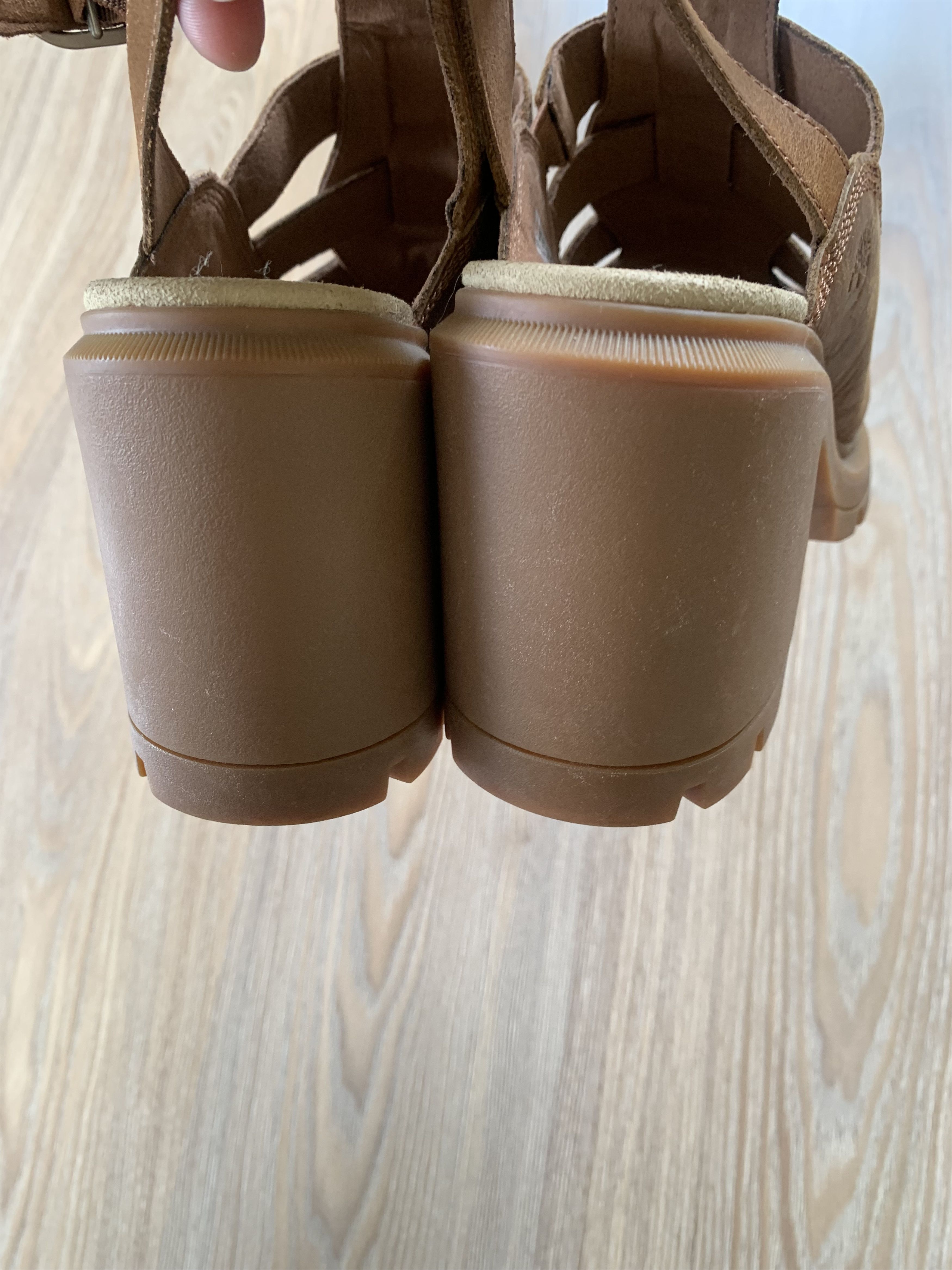 Timberland Timberland Allington Brown Leather High Heeled Sandals Size US 10 / IT 40 - 13 Thumbnail