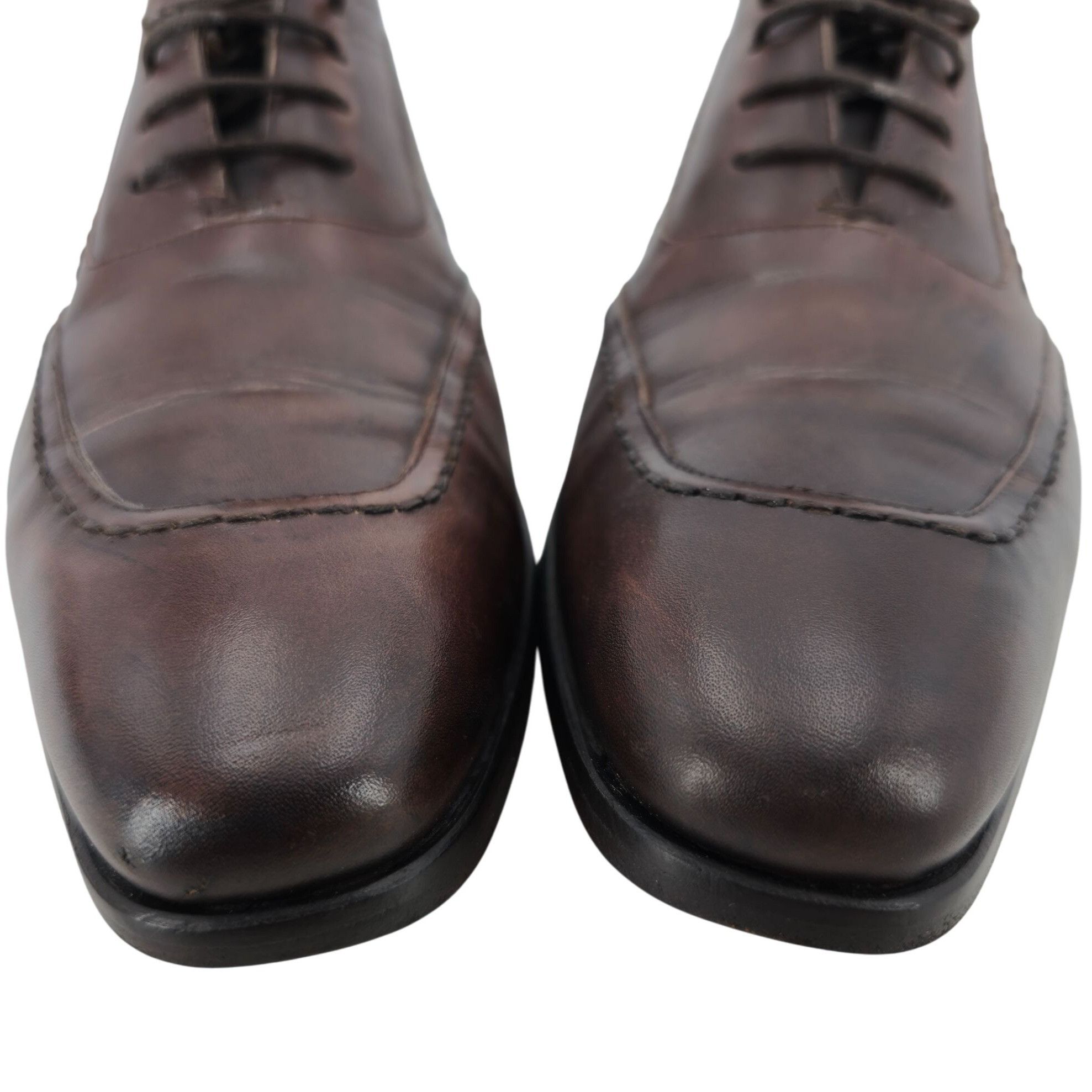 Mezlan Mezlan Burnished Brown Leather Dress Shoes Men 10.5 Oxfords Size US 10.5 / EU 43-44 - 11 Thumbnail