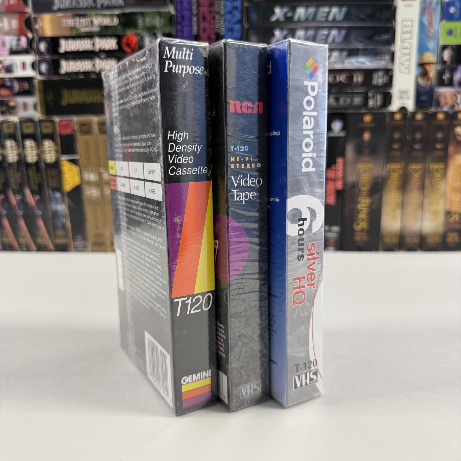 Designer Lot of 3 Vintage DS T120 VHS Video Tapes RCA Polaroid Gemini Size ONE SIZE - 1 Thumbnail