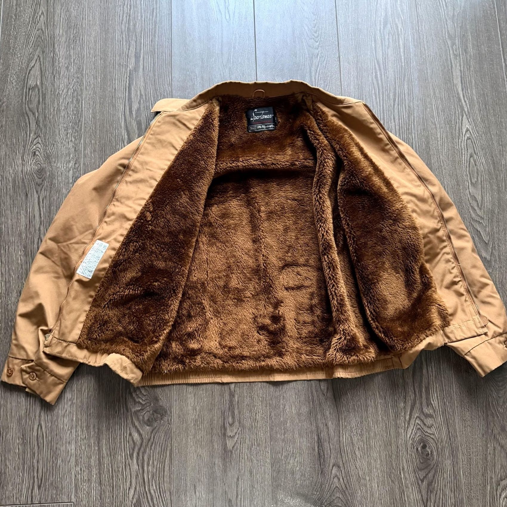 Sears Vintage Sears Jacket Mens 42 Brown Fleece Lined Perma-Prest Windbreaker Size US XS / EU 42 / 0 - 5 Thumbnail