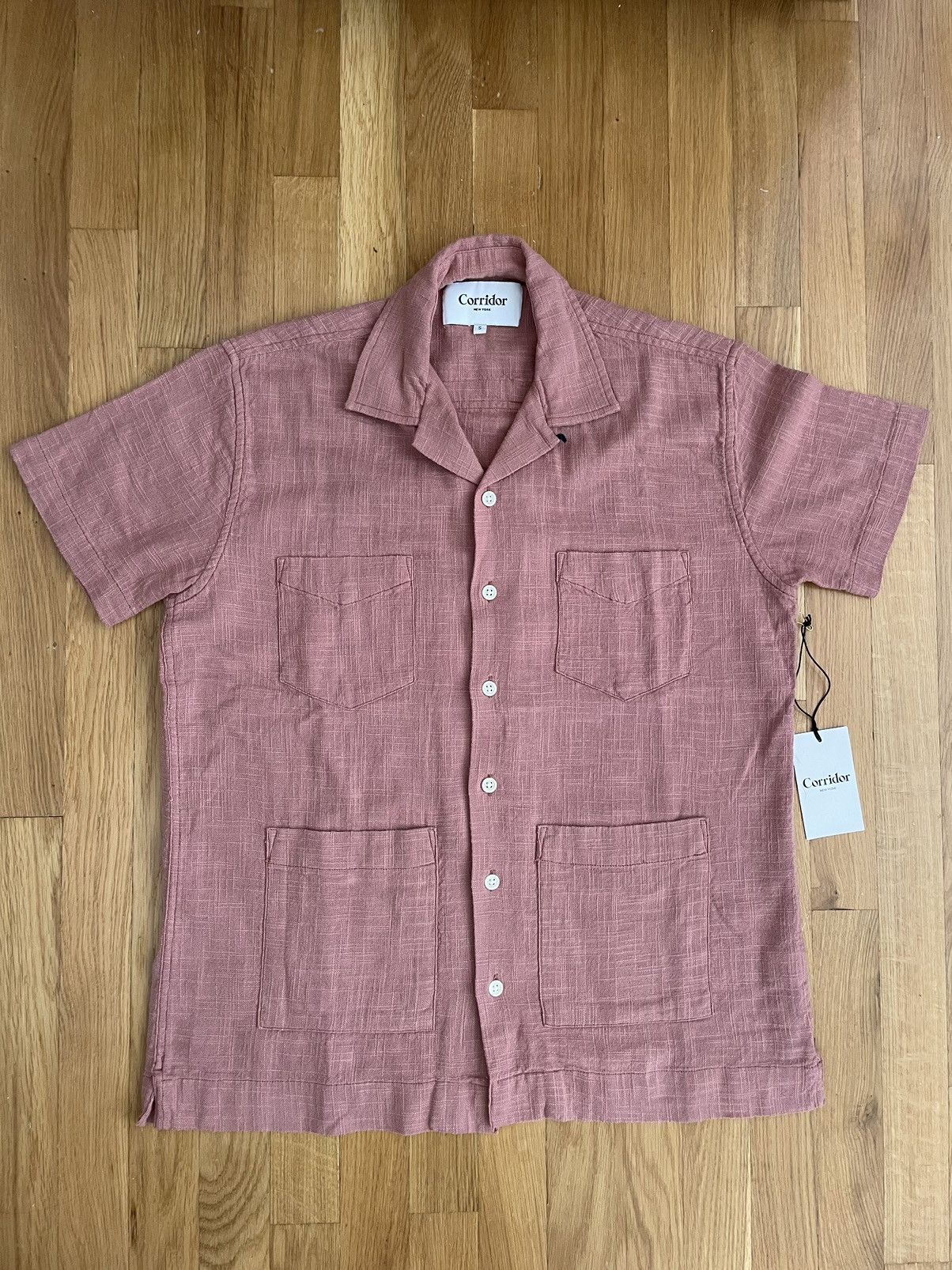 Corridor Corridor Super Slub Summer Shirt Dusty Rose Size US S / EU 44-46 / 1 - 1 Thumbnail