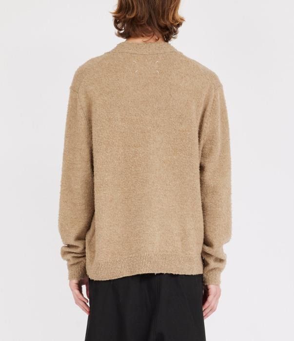 Maison Margiela o1bcso1str0526 Wool & Cotton Piling Cardigan in Beige Size US M / EU 48-50 / 2 - 4 Thumbnail