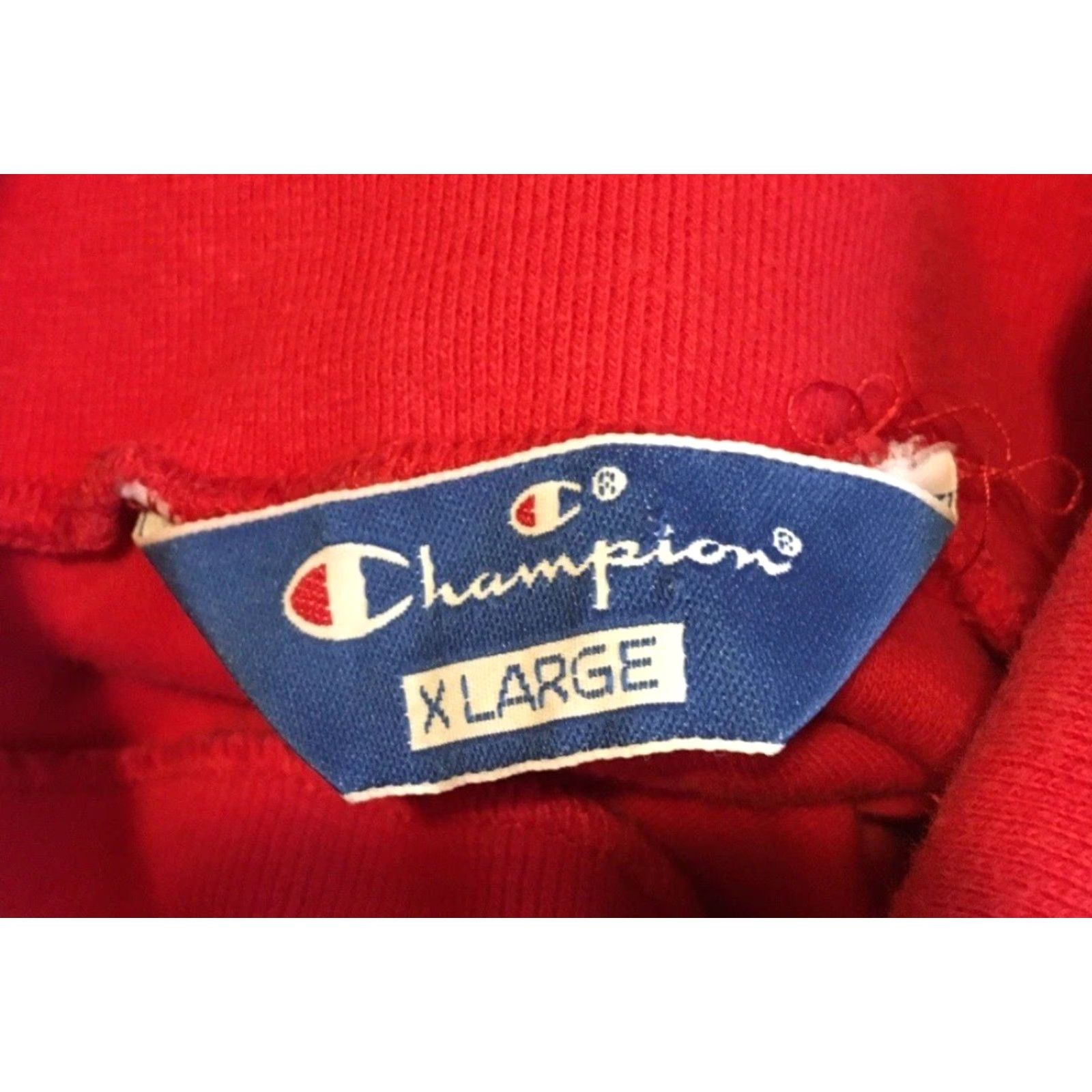 Champion VINTAGE Champion Turtleneck Shirt L USA Track Sports Surf Skate Grunge 80s 90s Men Red Blue Graphic Tee N/A Size US L / EU 52-54 / 3 - 5 Thumbnail