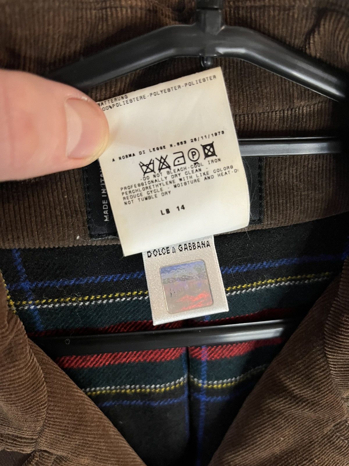 Dolce & Gabbana × Vintage Vintage Dolce Gabbana Jacket Corduroy Size S / US 4 / IT 40 - 7 Thumbnail