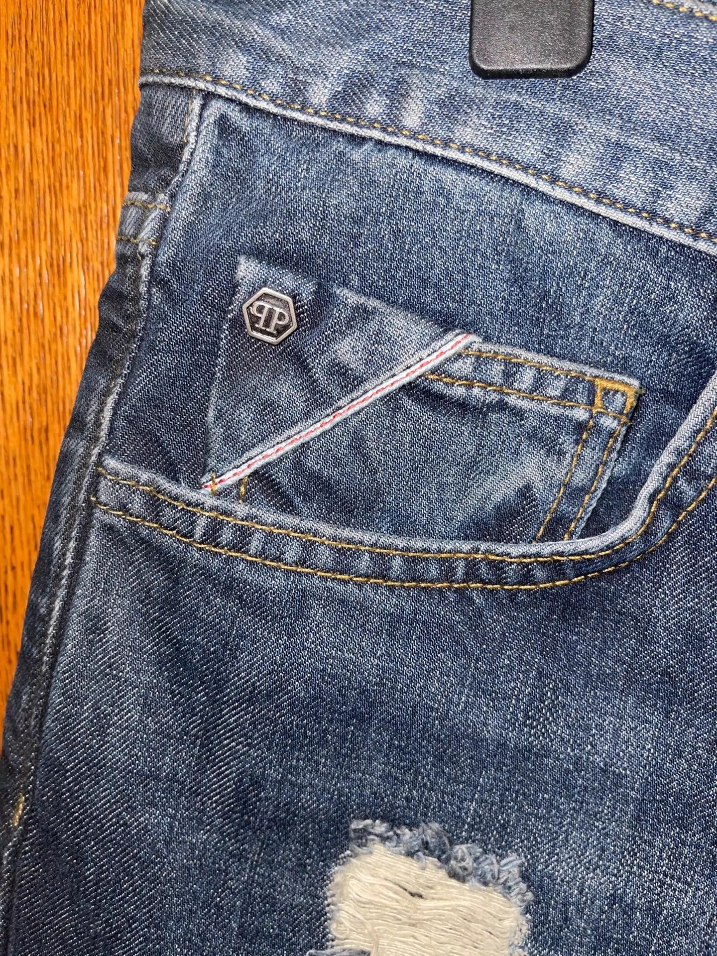 Philipp Plein Philipp Plein Color Blocked Slim Denim Short 32 NWT Size US 32 / EU 48 - 6 Thumbnail