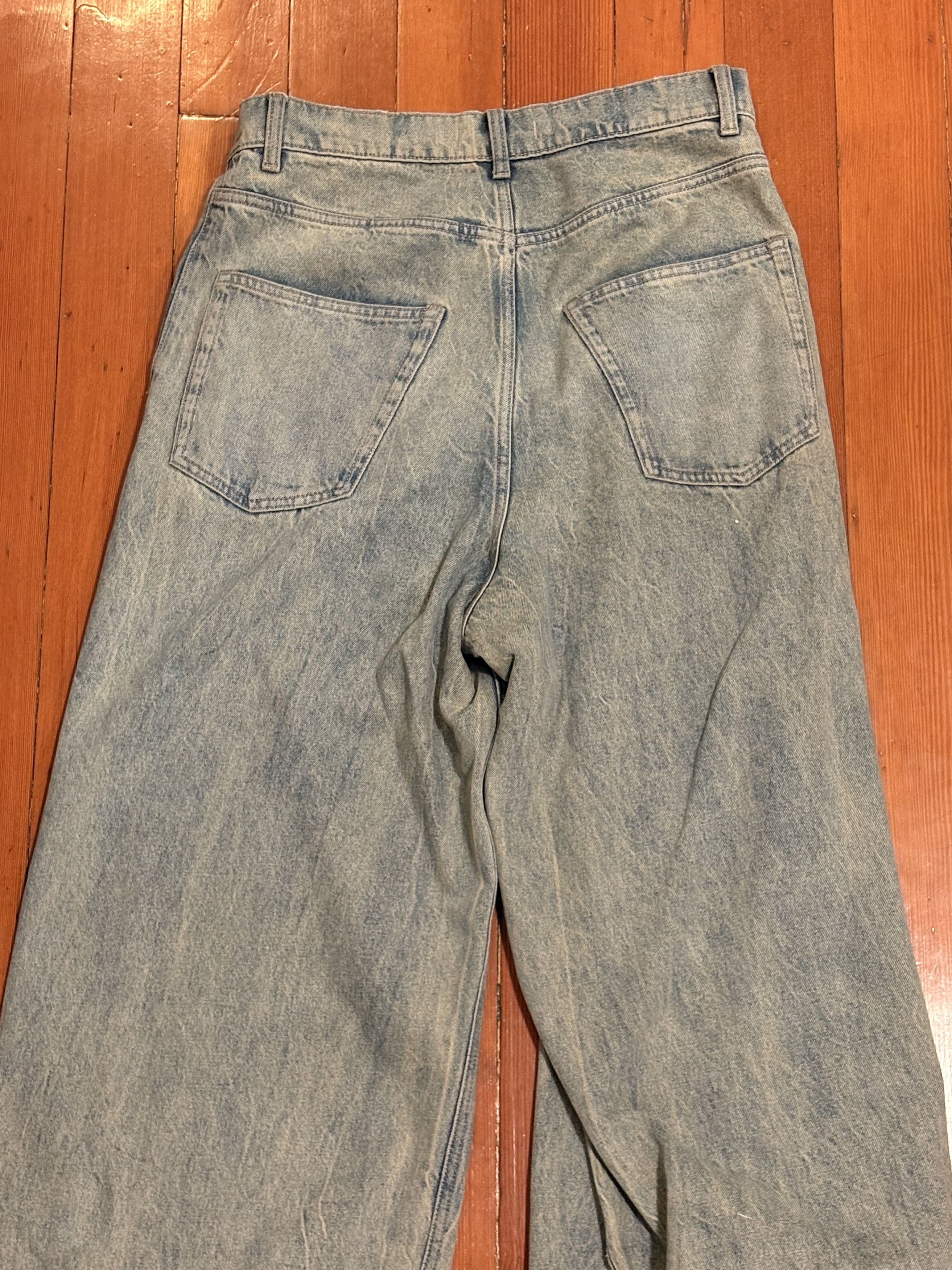 Other Tone Deaf Studios Green Baggy Unisex Overdyed Jeans Size US 32 / EU 48 - 4 Thumbnail