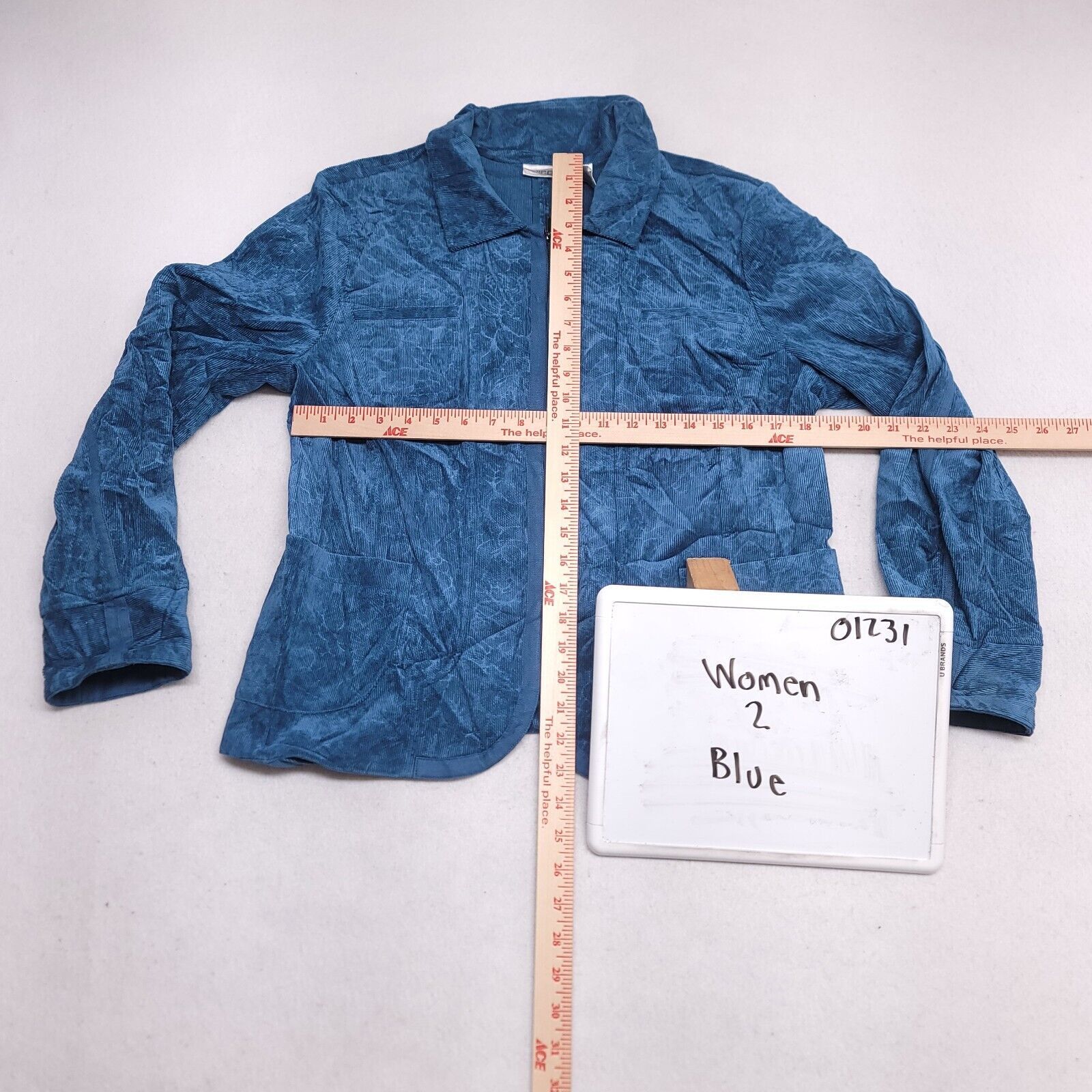 Chicos Chicos Casual Long Sleeve Zip Up Jacket Womens Size 2 Blue Size XS / US 0-2 / IT 36-38 - 6 Thumbnail