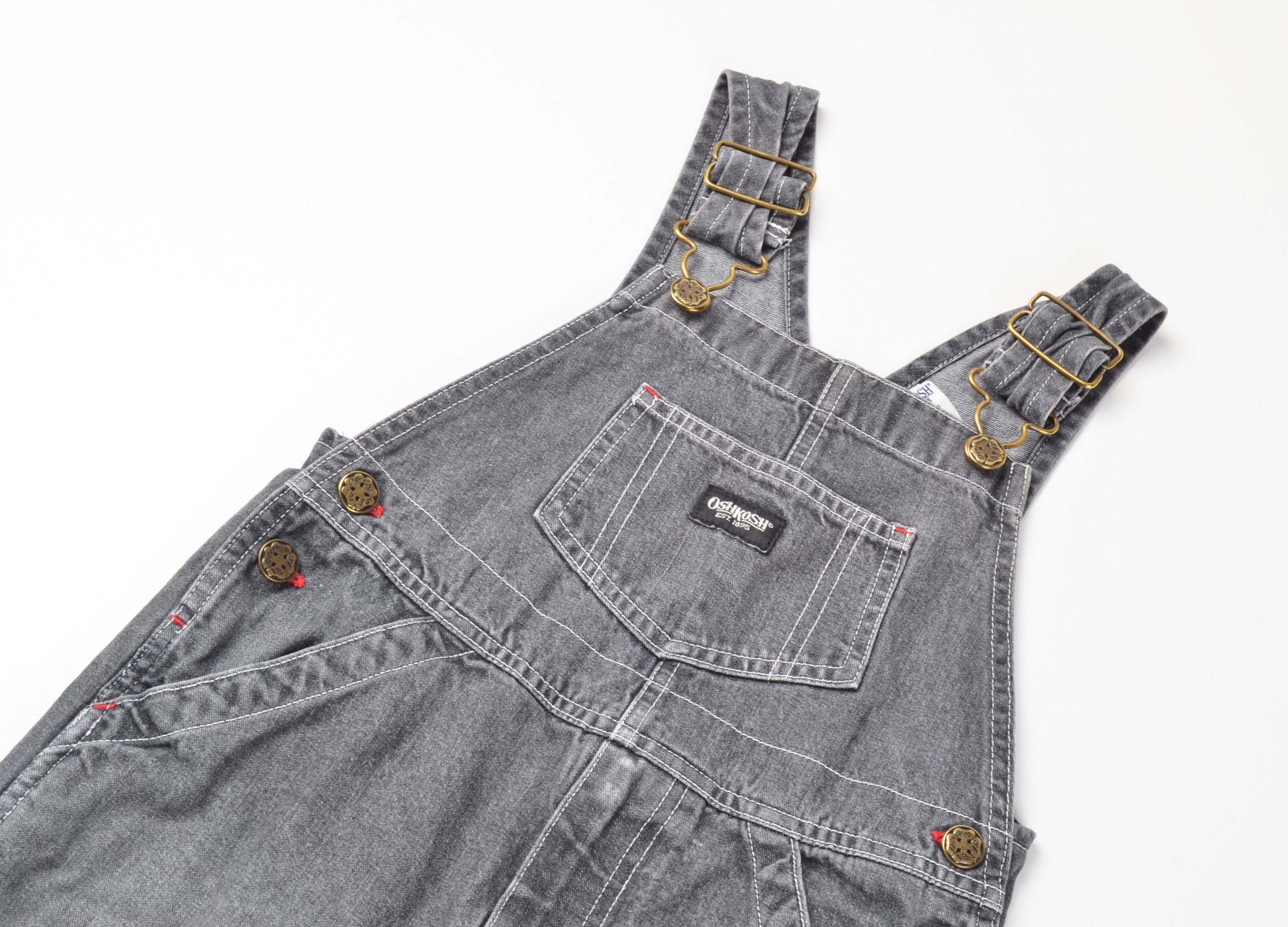 Oshkosh Oshkosh Bgosh Gray Denim Overalls Boys 5 Size 22" - 3 Thumbnail