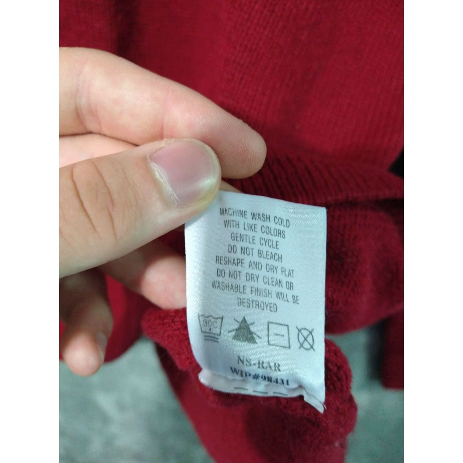 Vintage Woolrich Womens Sweater XL Red Ruby Long Sleeve 1/4 Zip Pullover Size XL / US 12-14 / IT 48-50 - 7 Thumbnail