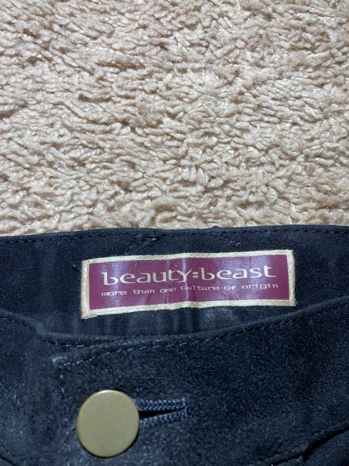 Beauty Beast AW98 Beauty:Beast Suede Leather Rider Pants 1998 90s Cowboy Size US 32 / EU 48 - 3 Thumbnail
