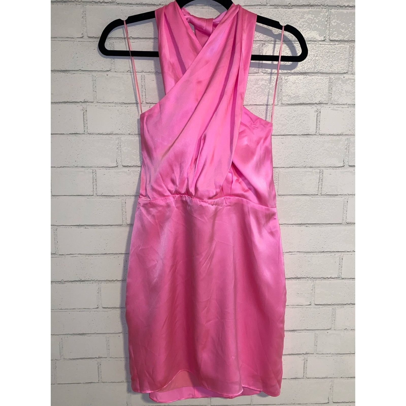 REVOLVE Revolve $287 Amanda Uprichard Jade Silk Dress Hot Pink M Size M / US 6-8 / IT 42-44 - 2 Thumbnail