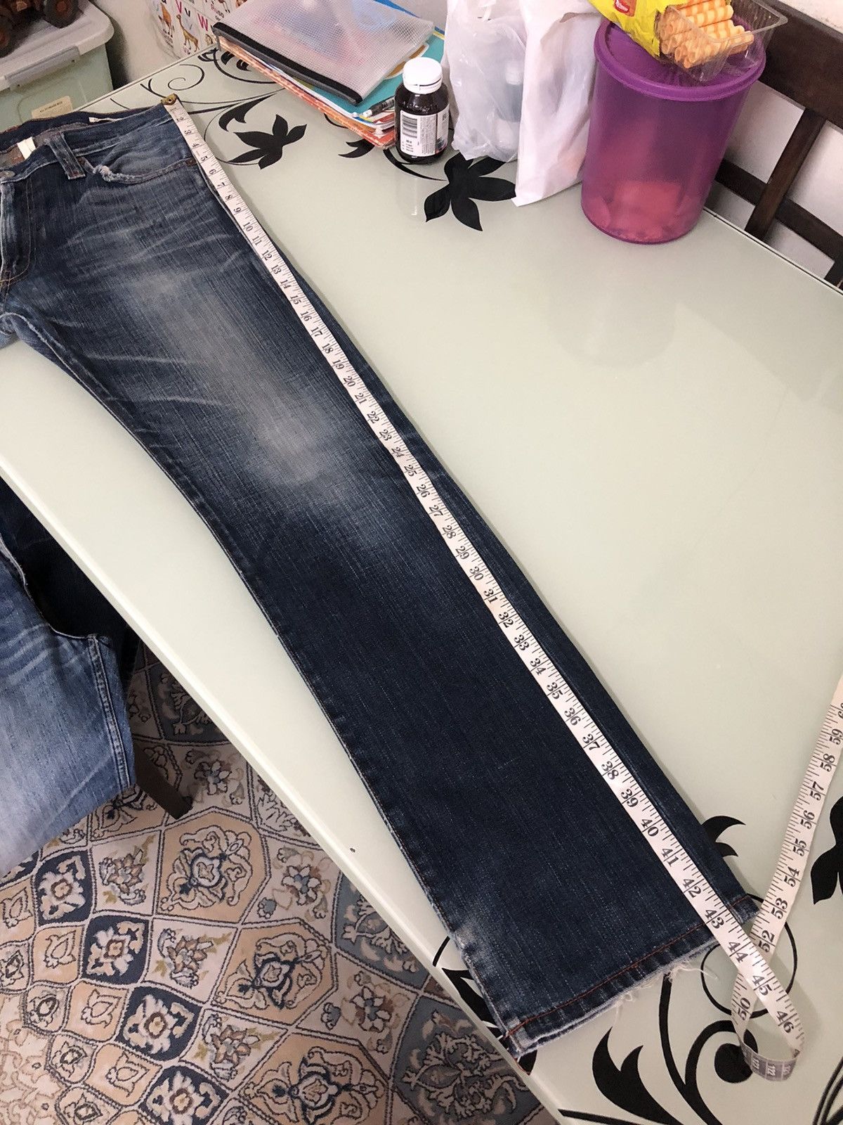 Levi's Vintage Levis 505 Flare Straight Cut Distressed Jeans Size US 34 / EU 50 - 24 Thumbnail