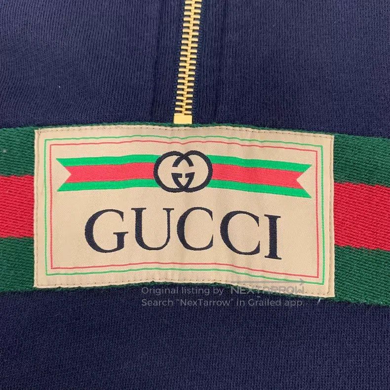 Gucci Gucci Dark blue striped webbing design cotton hooded semi- Size XS / US 0-2 / IT 36-38 - 5 Thumbnail
