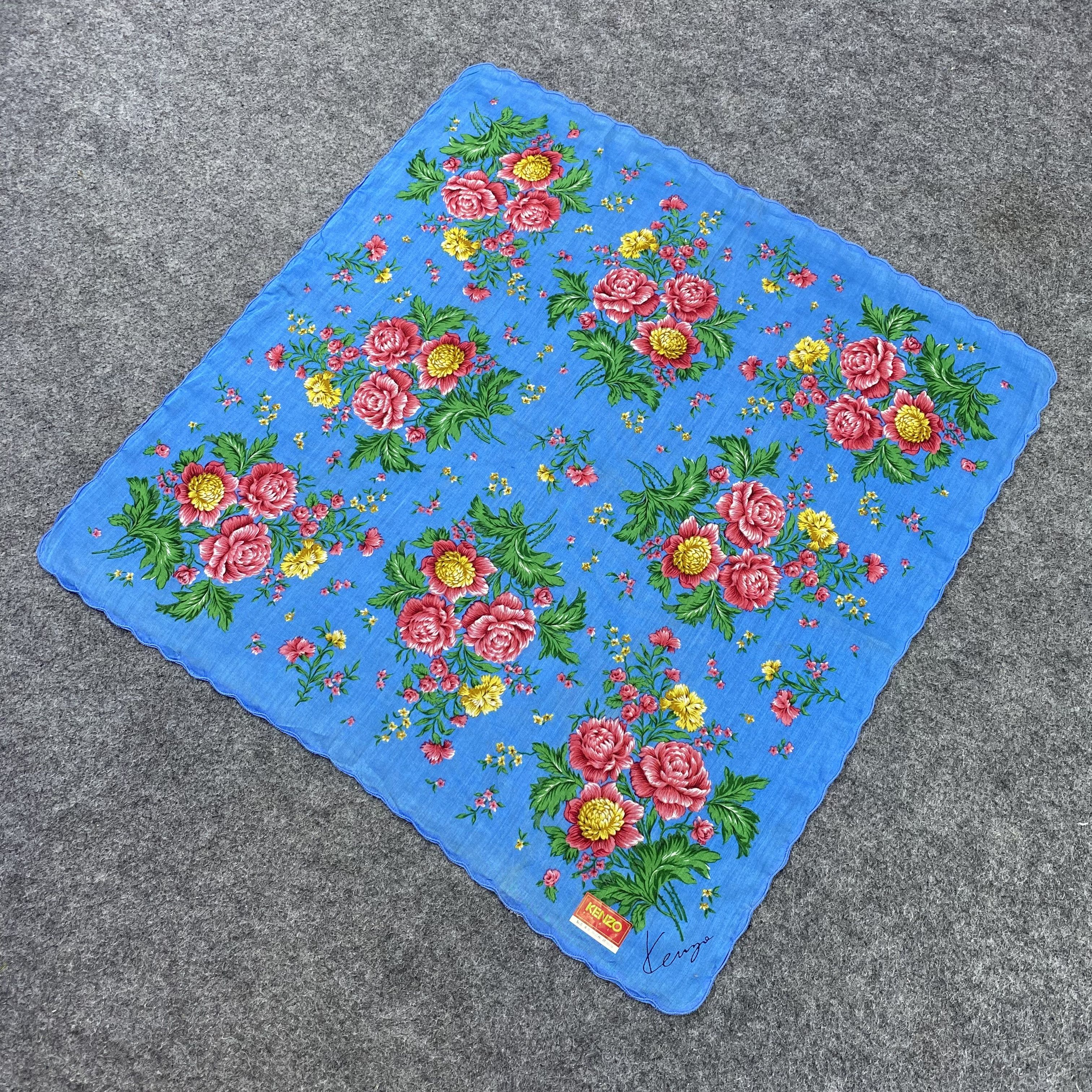 Kenzo × Vintage Kenzo Handkerchief / Bandana / Neckerchief-B1365 Size ONE SIZE - 4 Thumbnail