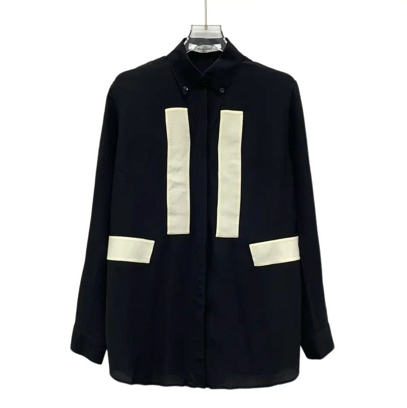 Givenchy Givenchy Black Silk Women's Shirt 0089 Size XS / US 0-2 / IT 36-38 - 1 Thumbnail