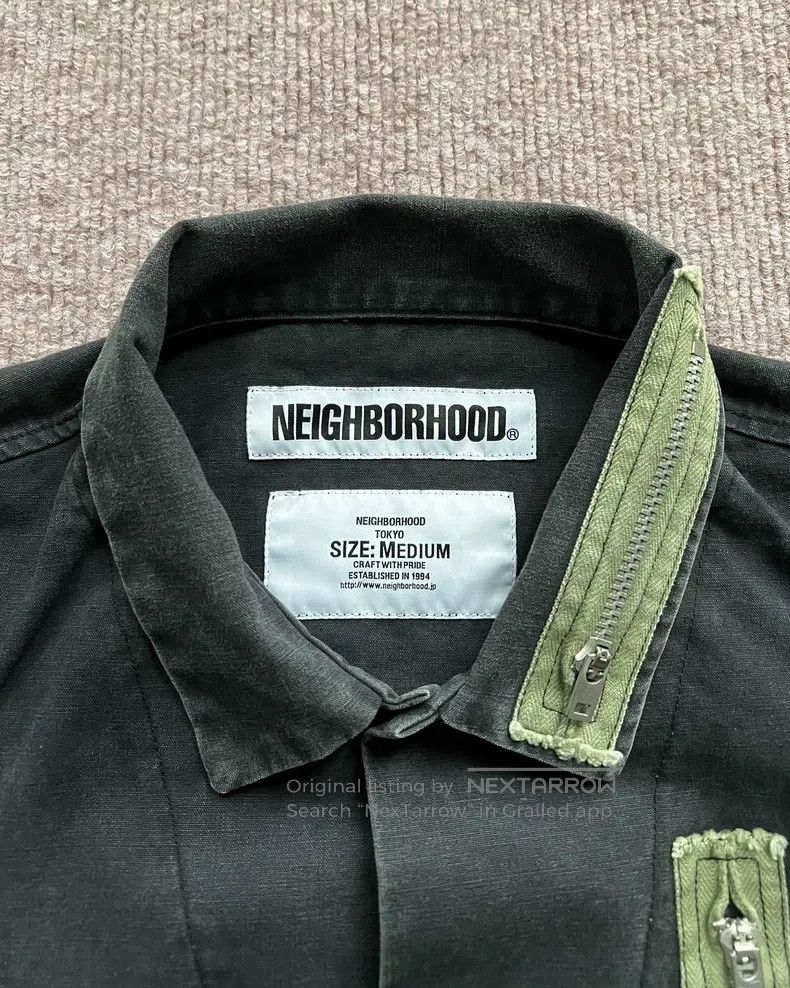 Neighborhood Neighborhood Zip Patched Long Sleeve Shirt - Washed, Wax-D Size US M / EU 48-50 / 2 - 3 Thumbnail