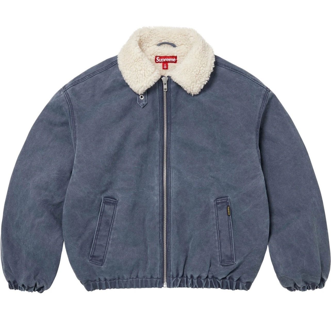Supreme Supreme FW25 Faux Shearling Lined Zip Bomber Jacket Blue S Size US S / EU 44-46 / 1 - 5 Thumbnail