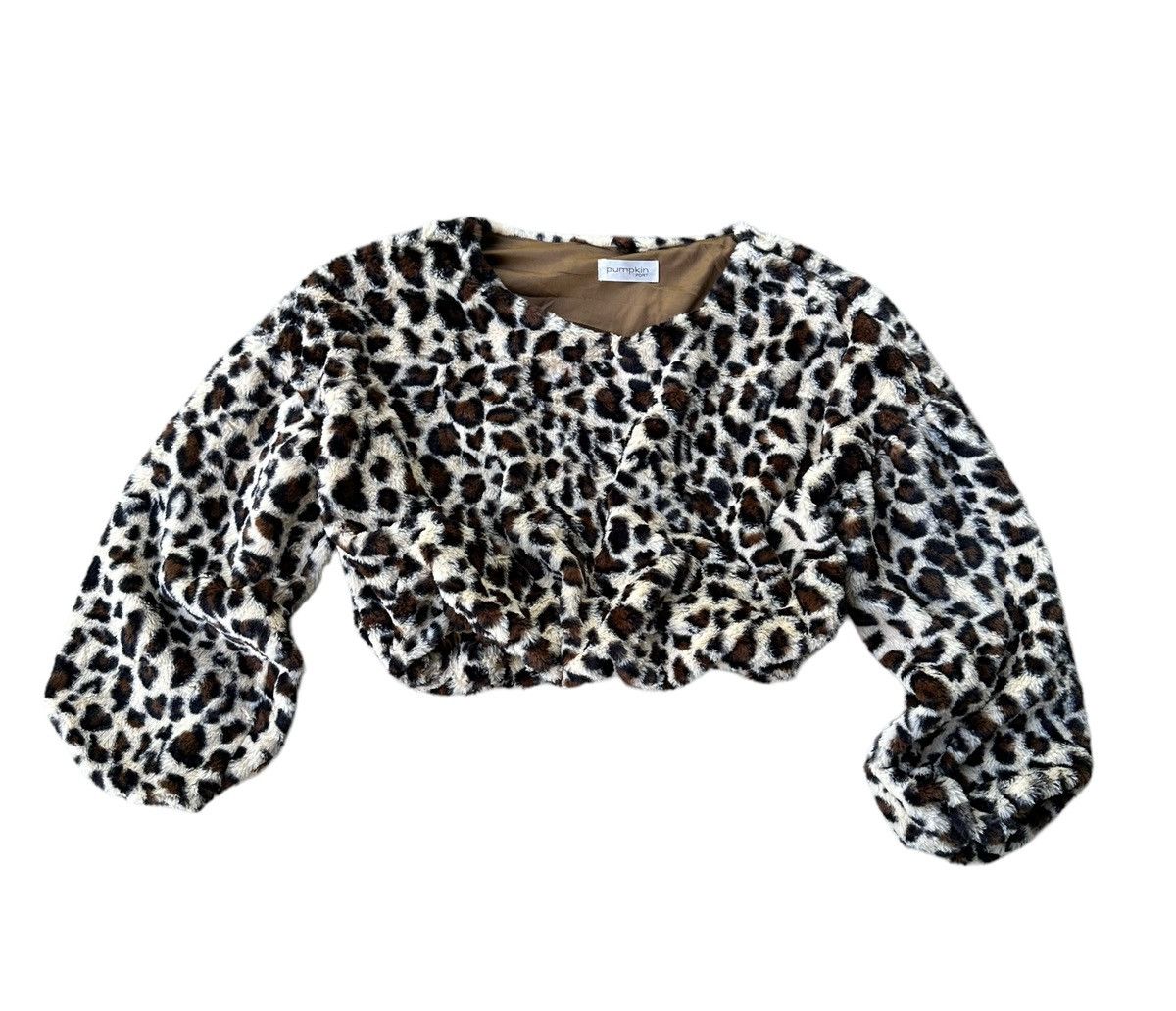 Japanese Brand 🔥gorgoeus🔥Pumpkin port leopard crop top fleece jacket Size M / US 6-8 / IT 42-44 - 1 Thumbnail