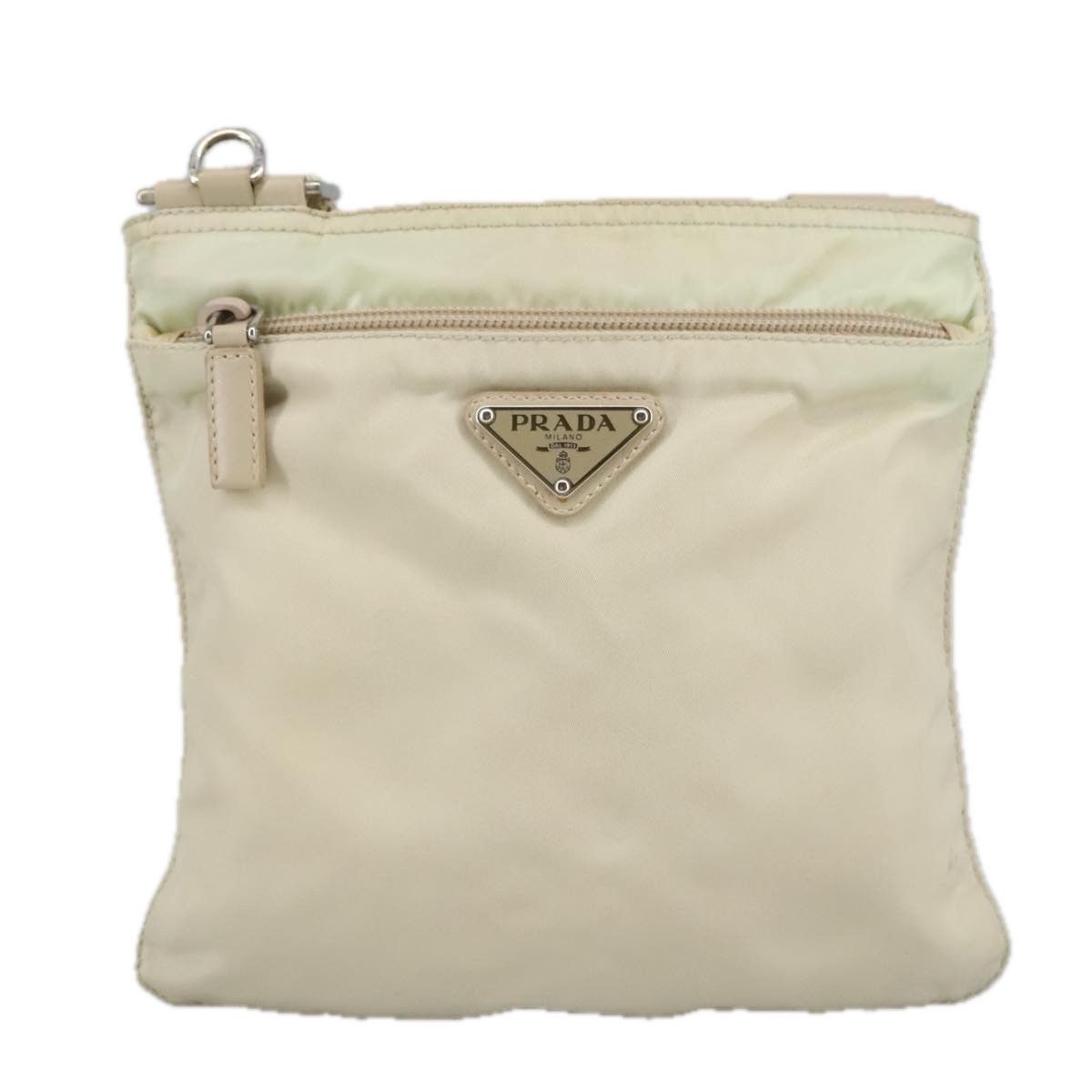 Prada Tessuto Ecru Synthetic Shoulder Bag (Pre-Owned) Size ONE SIZE - 1 Thumbnail