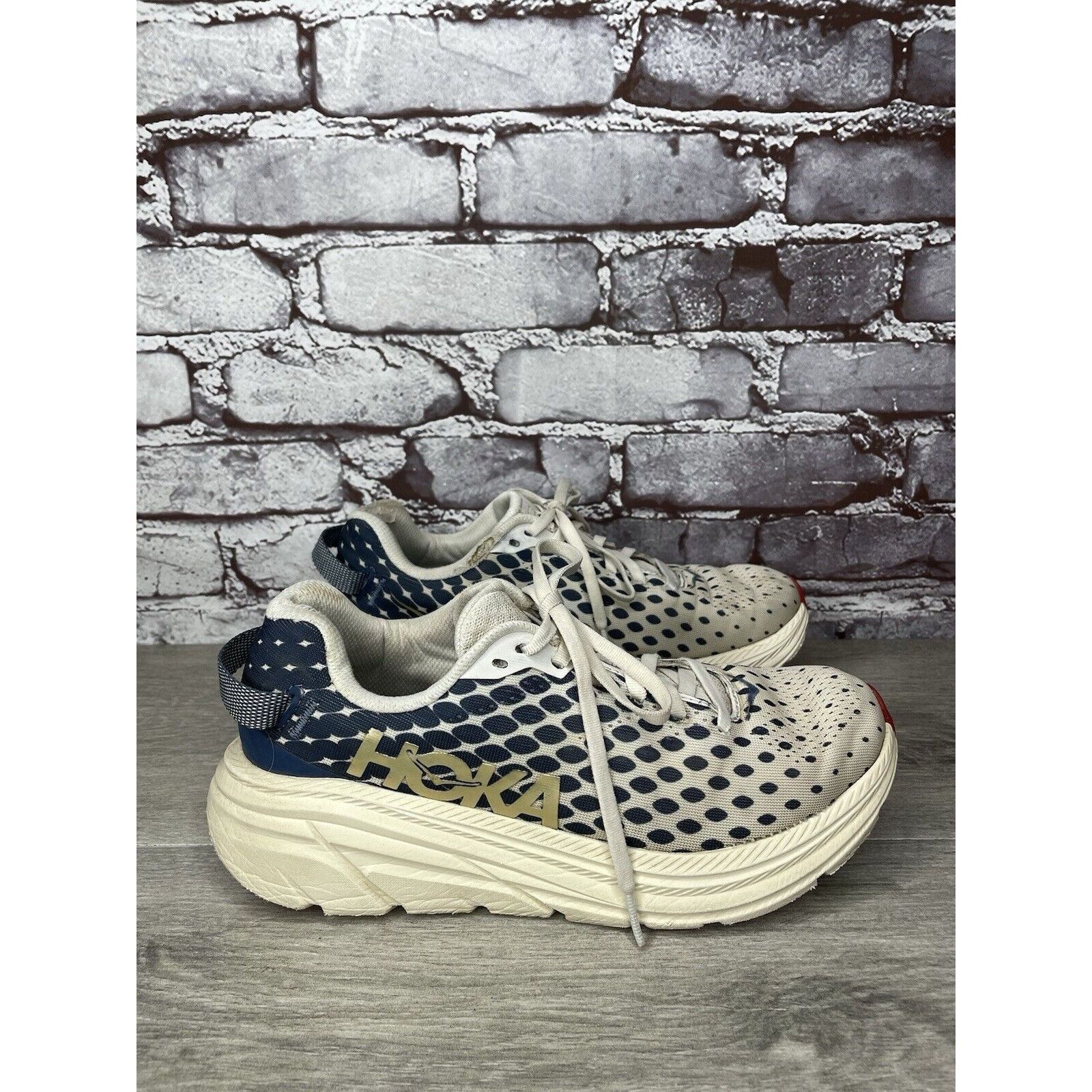Hoka Hoka One One Rincon Multicolor Blue Synthetic Lace Up Runnin Size US 8 / IT 38 - 12 Thumbnail