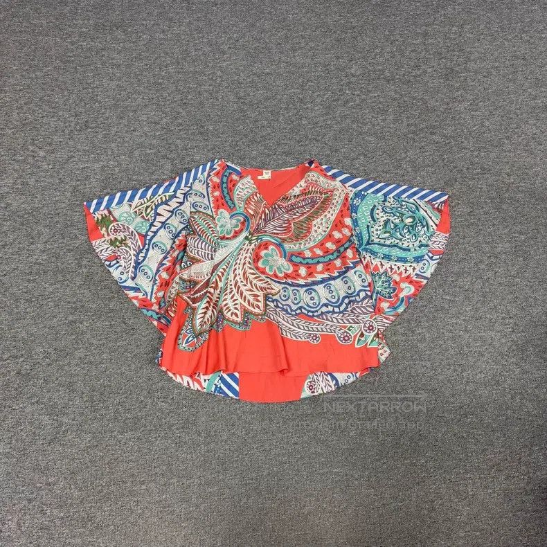 Hermes Hermes Batwing Sleeve Silk V-Neck Short-Sleeve Top Size ONE SIZE - 3 Thumbnail