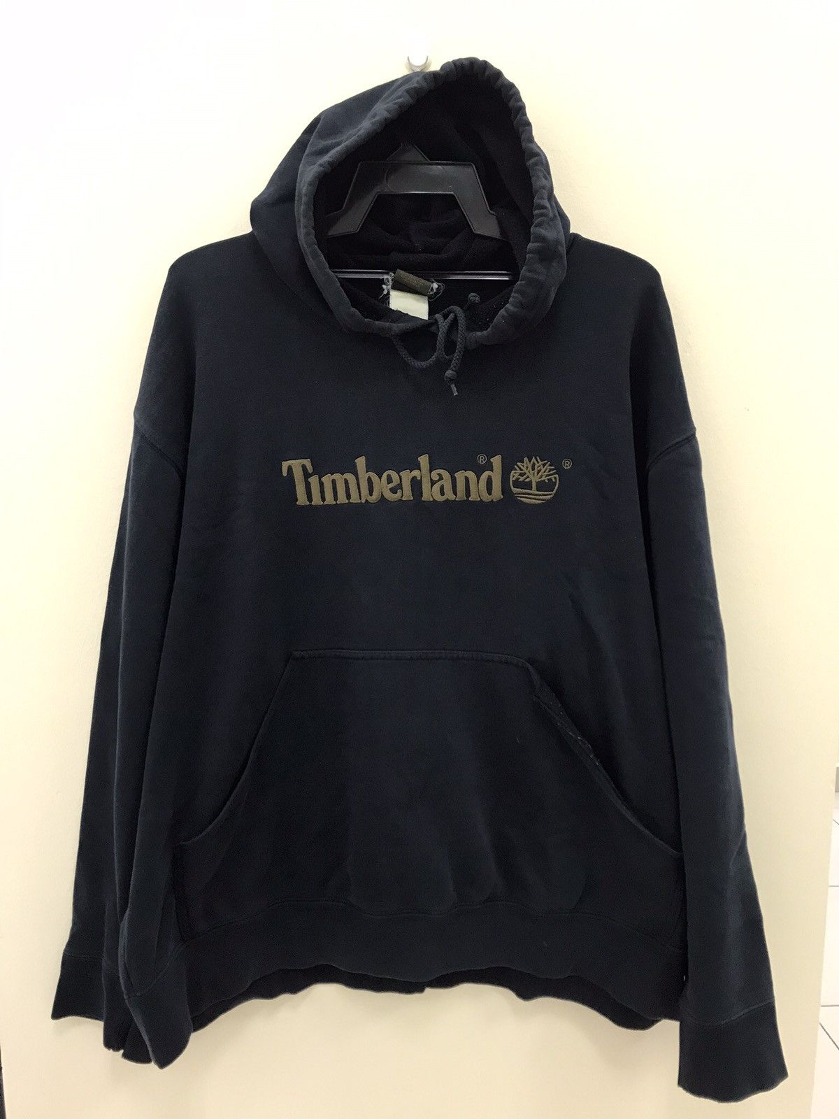 image of Outdoor Life x Timberland Distressed Baggy Hoodie in Black, Men's (Size XL)