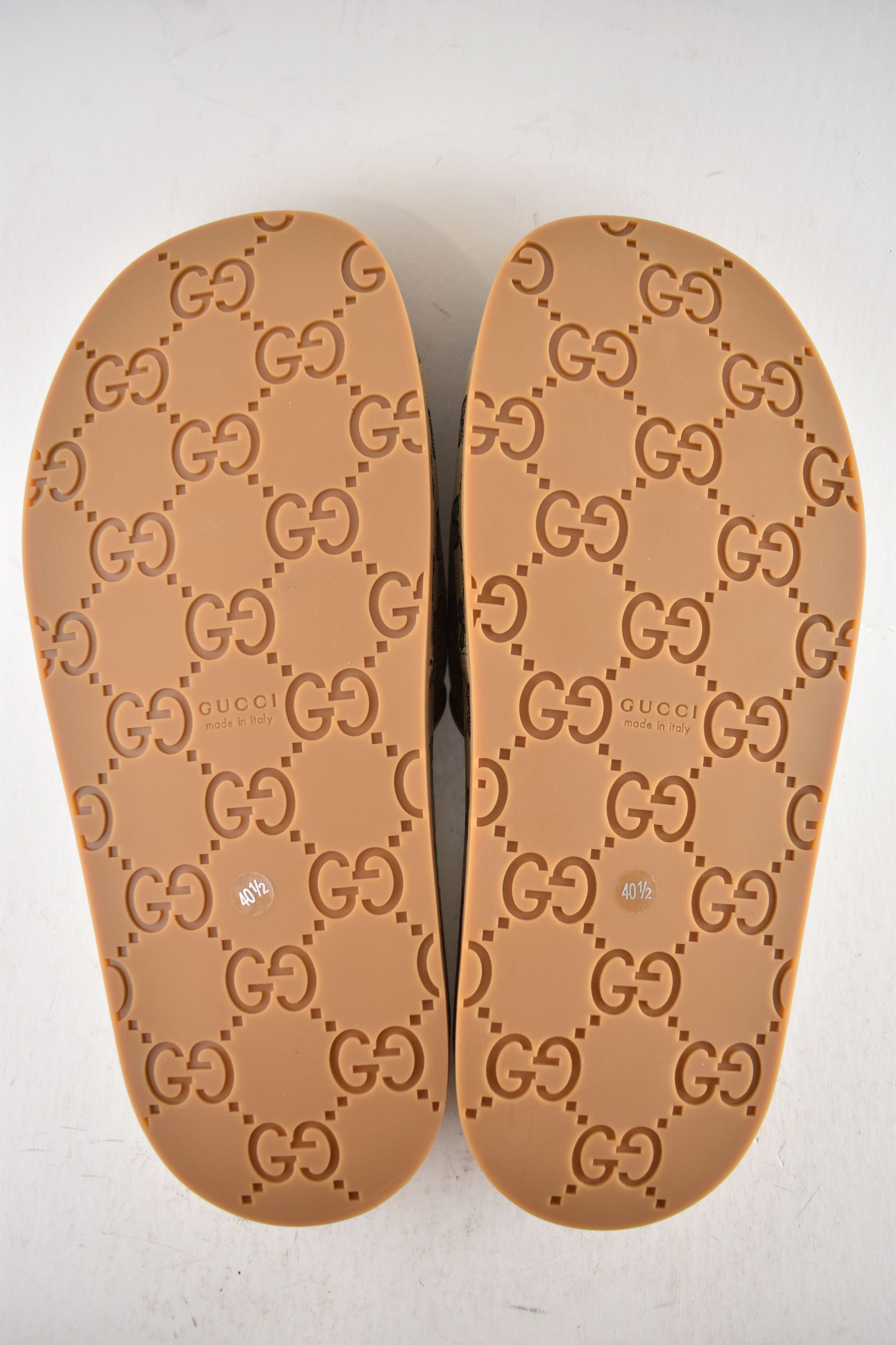 Gucci Gucci Brown GG Monogram Logo Flat Slide Platform Sandal 40.5 Size US 10.5 / IT 40.5 - 18 Thumbnail