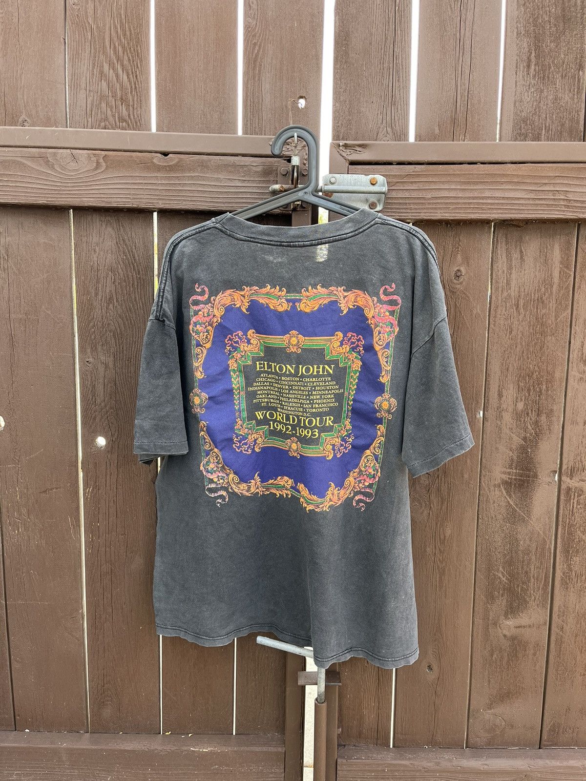 Vintage vintage 90s elton john versace tee Size US XL / EU 56 / 4 - 3 Thumbnail