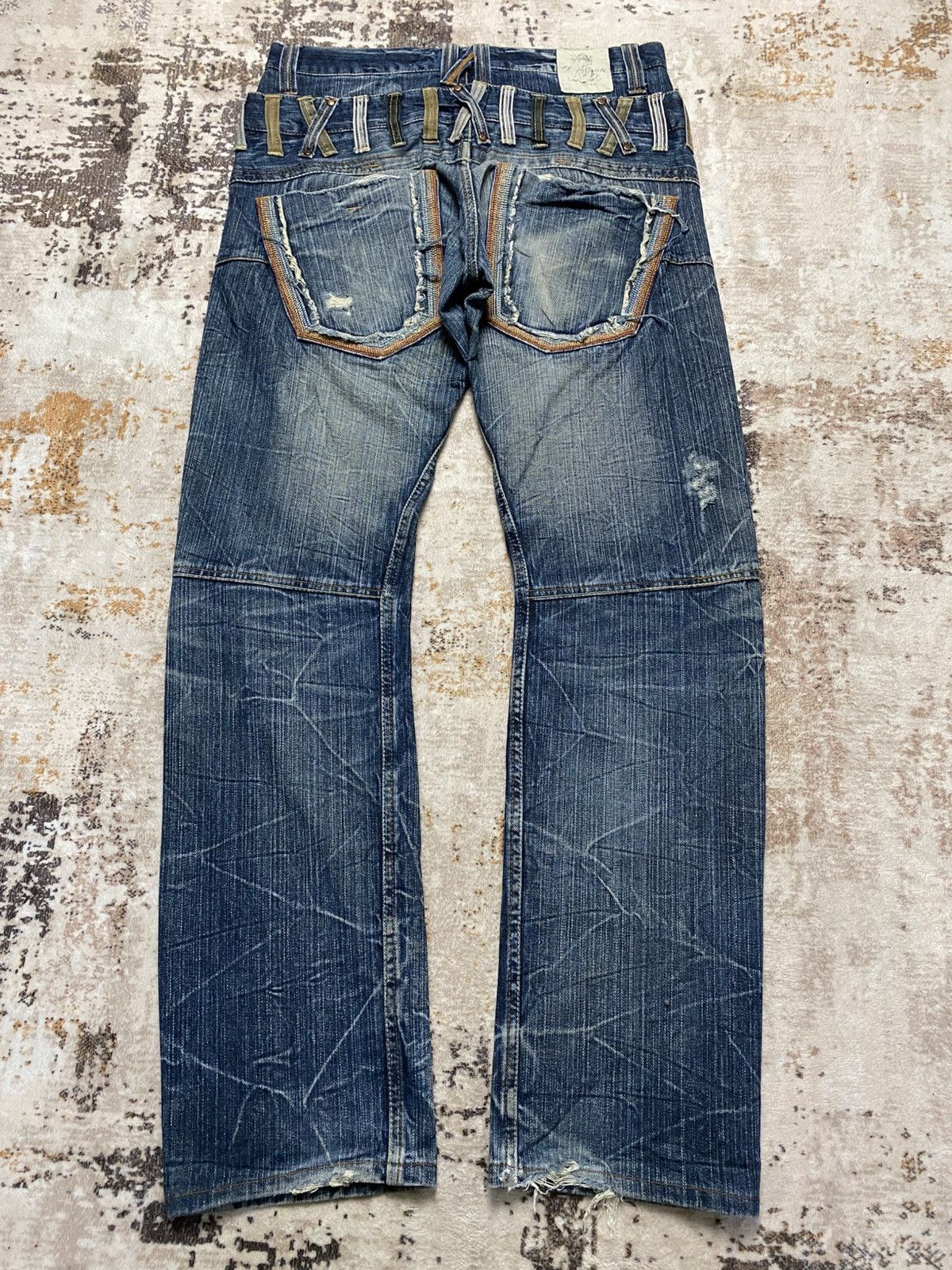 If Six Was Nine 💥Rare Double Waist Handcraft Jeans💥 Size US 31 - 1 Thumbnail