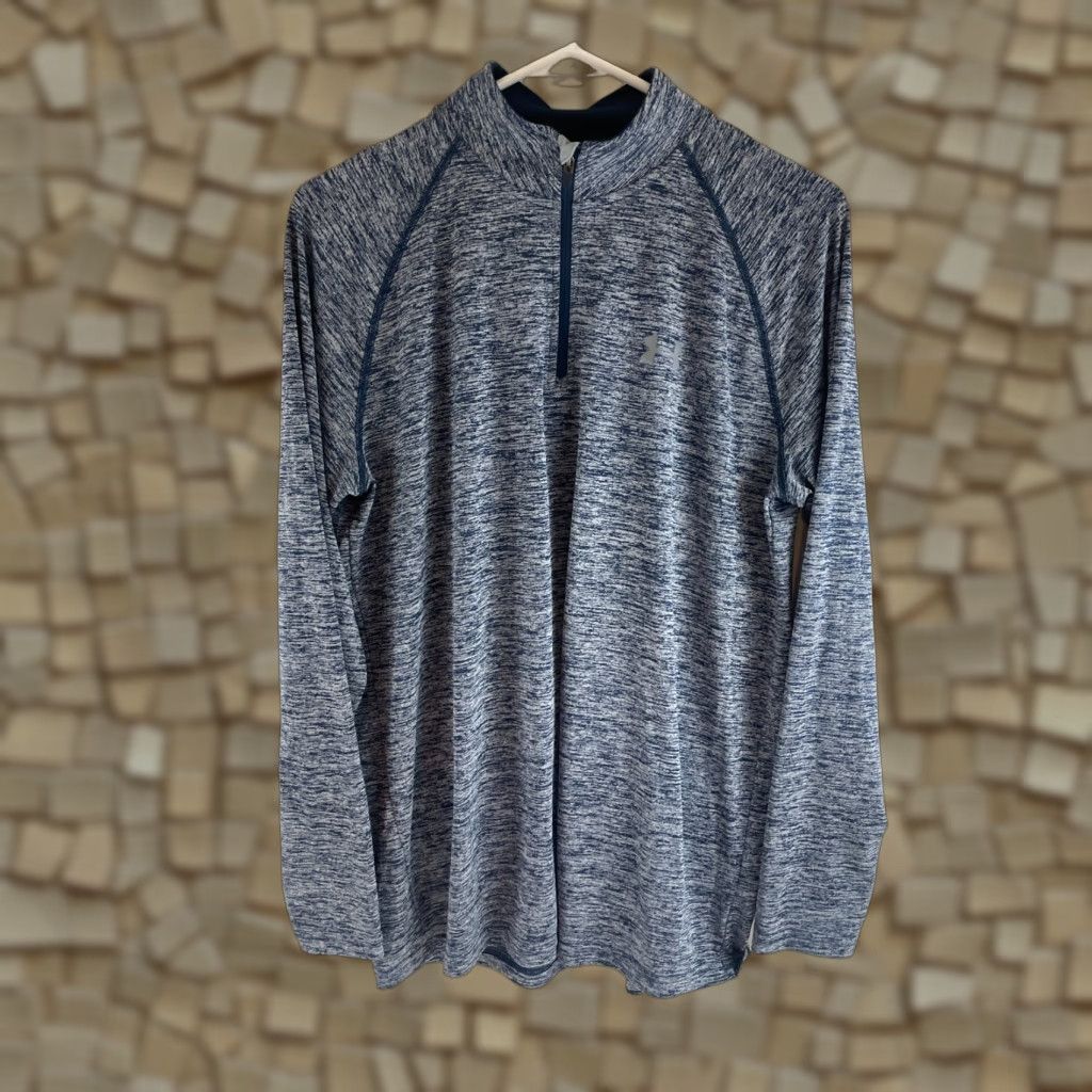 Under Armour Under armour Heat Gear Shirt Women's Medium Blue Heather Activewear 1/4 Zip Size M / US 6-8 / IT 42-44 - 1 Thumbnail