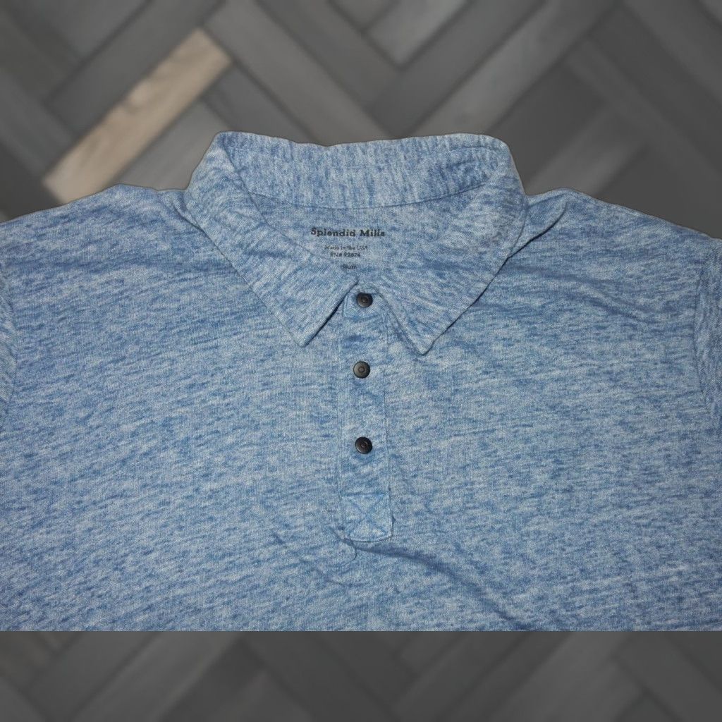 Splendid Splendid Mills Men's Polo Shirt Size M Short Sleeve Blue 2000s Casual Department Mens Size US M / EU 48-50 / 2 - 1 Thumbnail