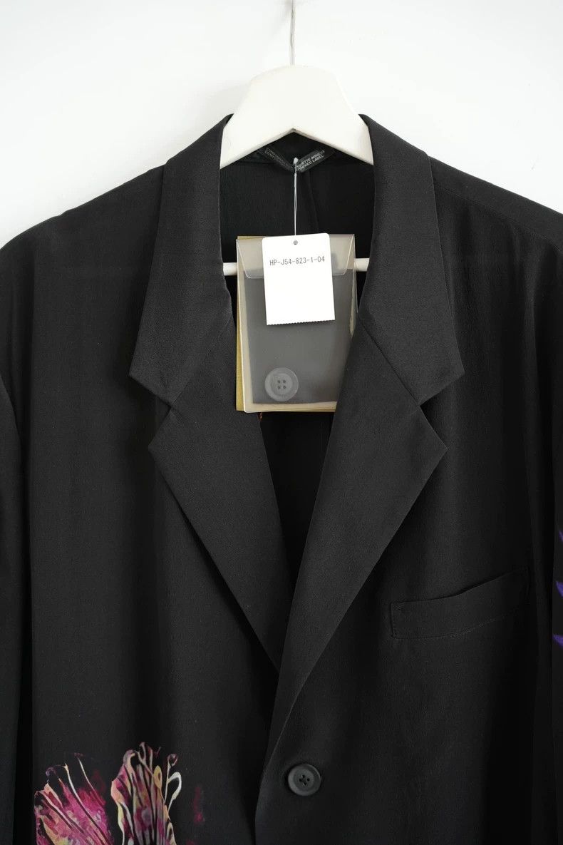 Yohji Yamamoto Yohji Yamamoto size 4 25 SS asymmetric floral silk blazer Size 38R - 4 Thumbnail