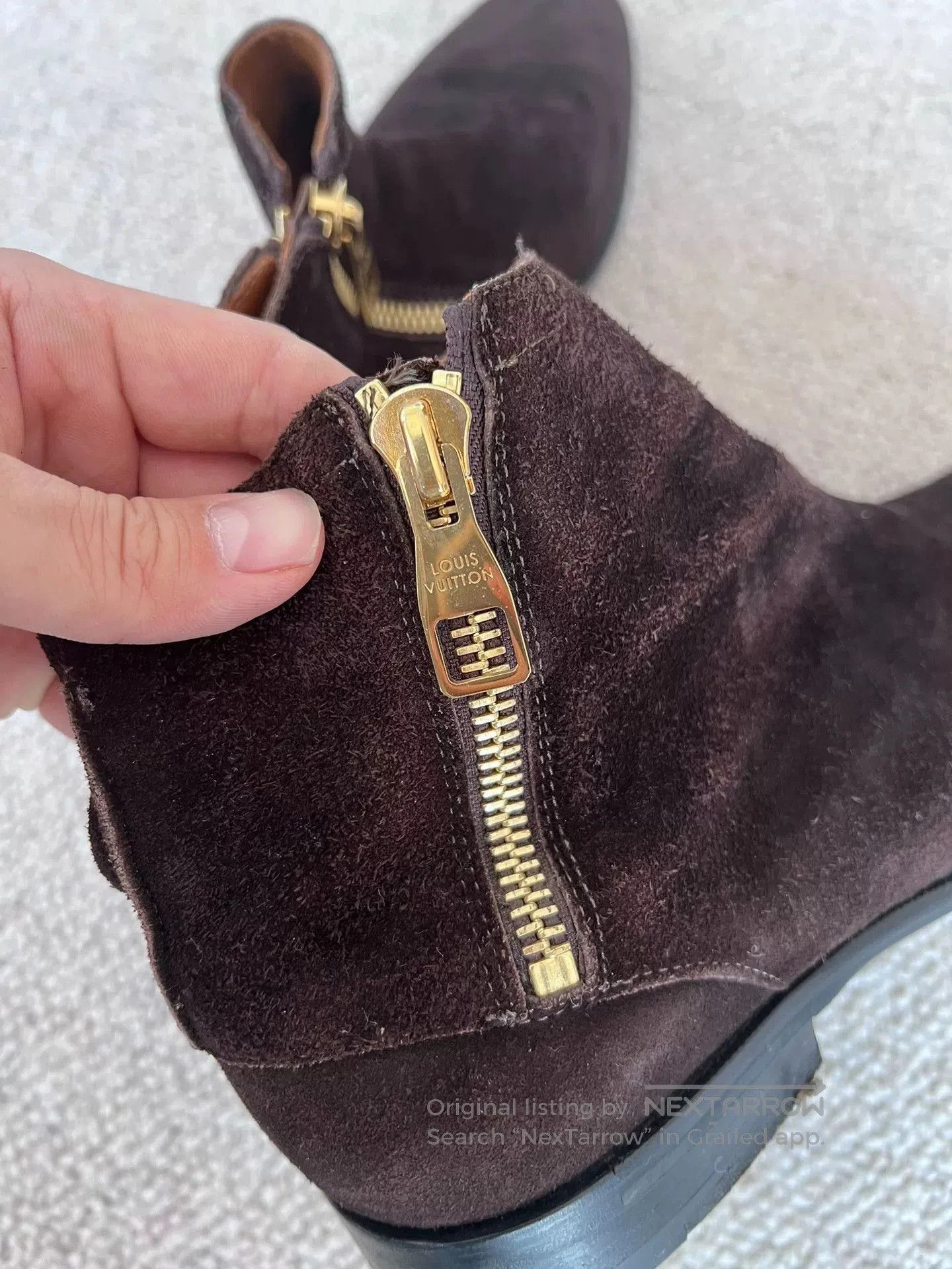 Louis Vuitton louis vuitton brown suede ankle boots. Size US 10 / EU 43 - 5 Thumbnail