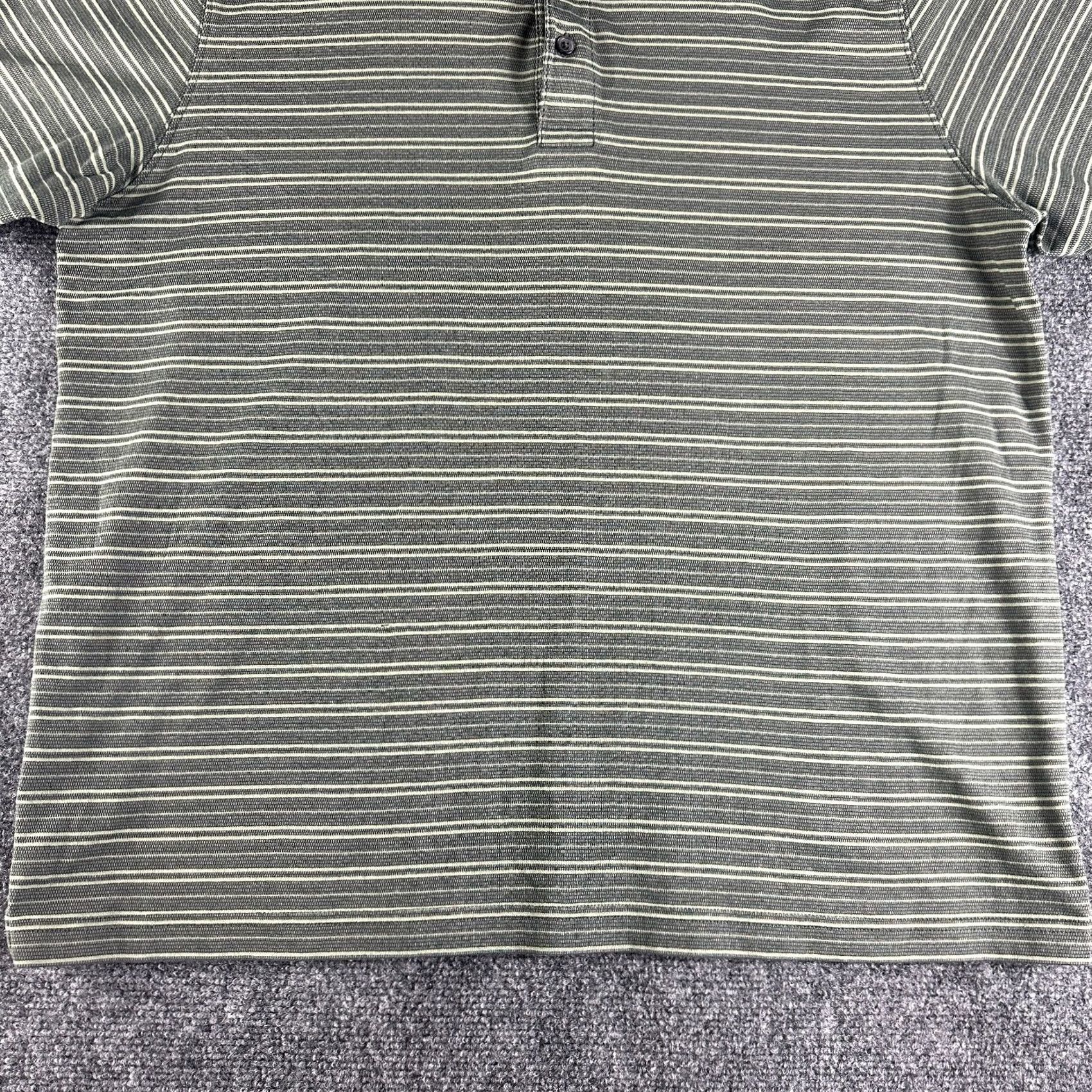 Eddie Bauer VINTAGE Eddie Bauer Polo Shirt Men XL Green Stripe Short Sleeve Button Neck FLAW Size US XL / EU 56 / 4 - 2 Thumbnail