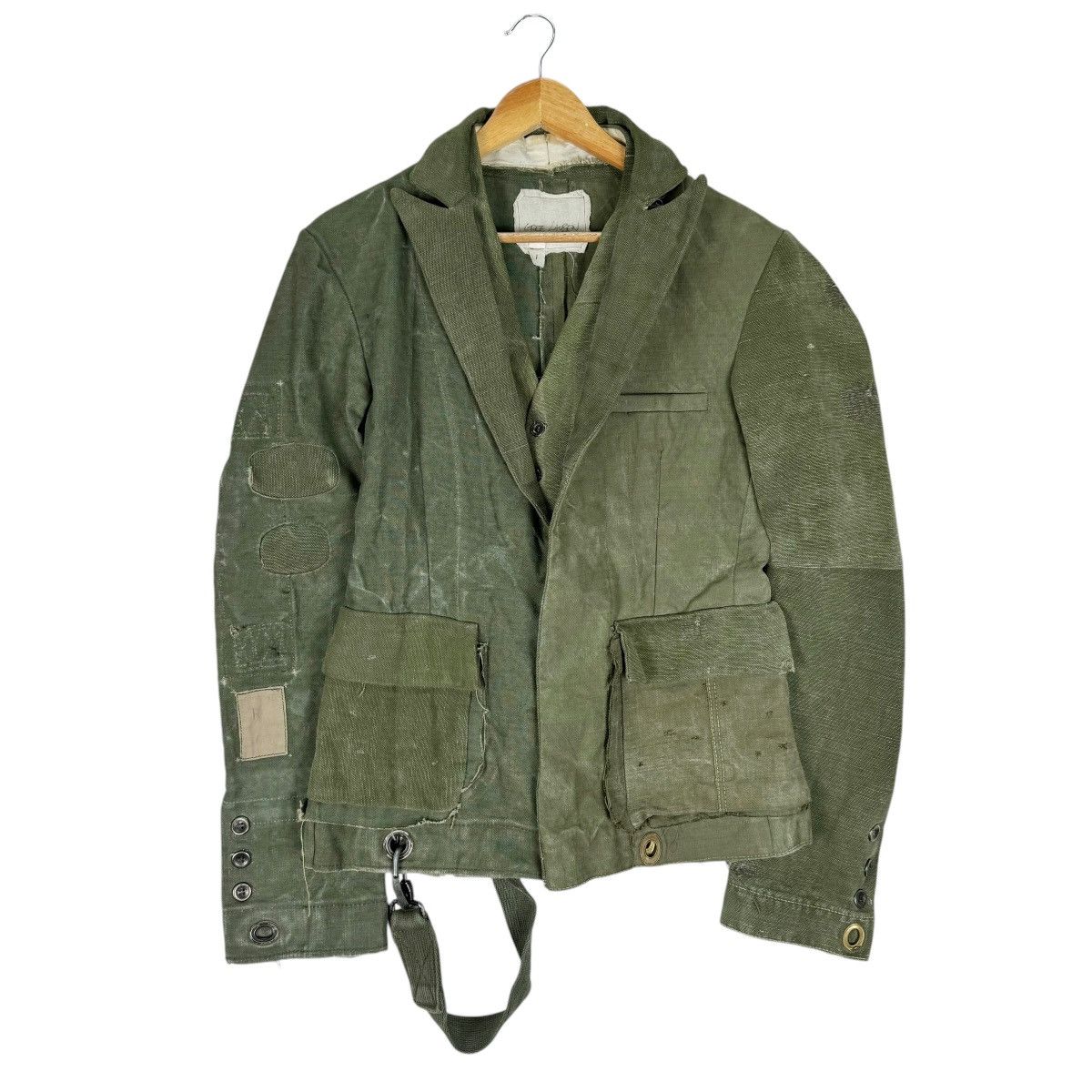 Greg Lauren ☀️GREG LAUREN LINEN DUFFLE MILITARY JACKET Size US S / EU 44-46 / 1 - 6 Thumbnail