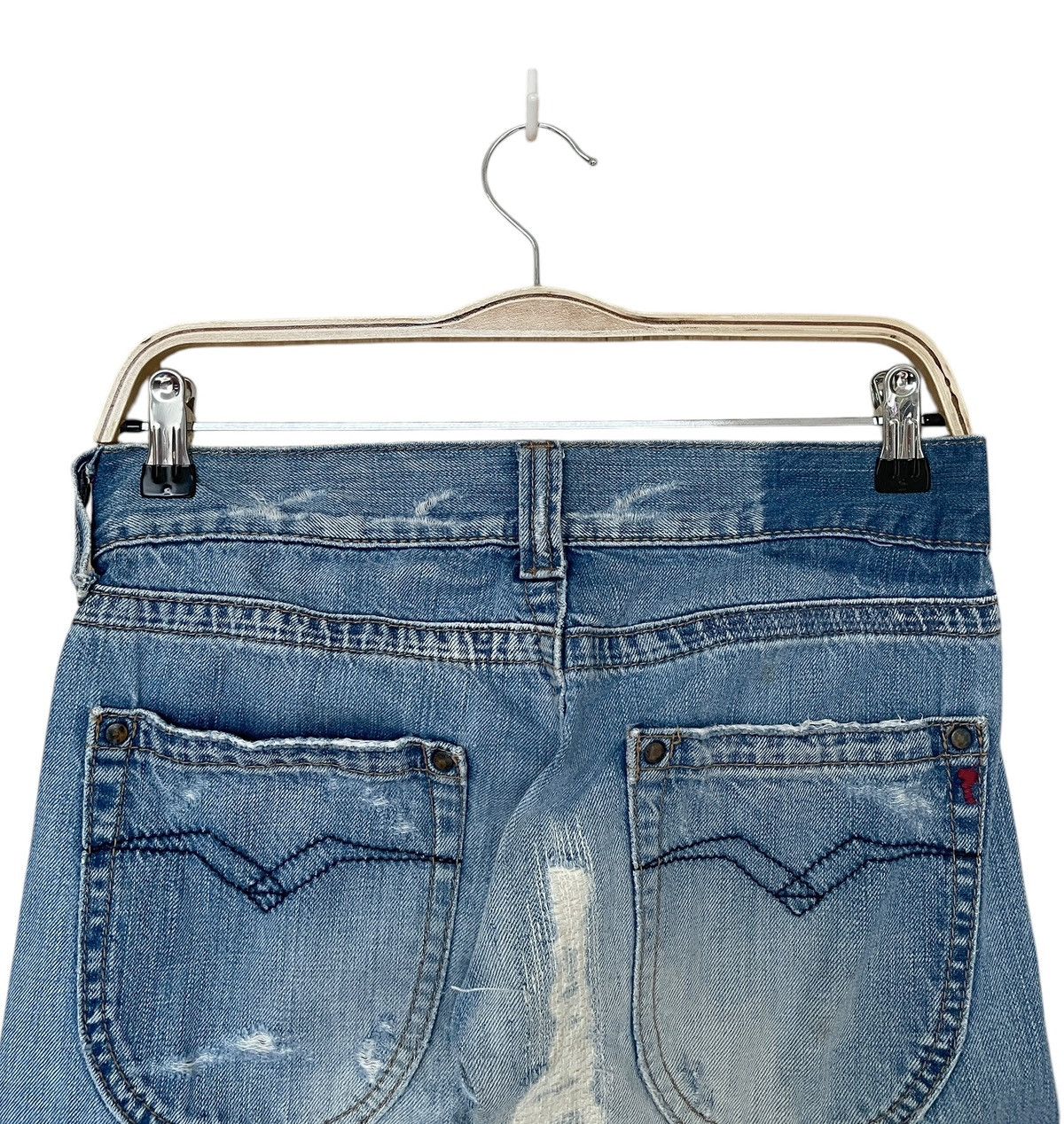 Replay Vintage Brand Replay Distressed Jeans 2000s Size US 29 - 4 Thumbnail