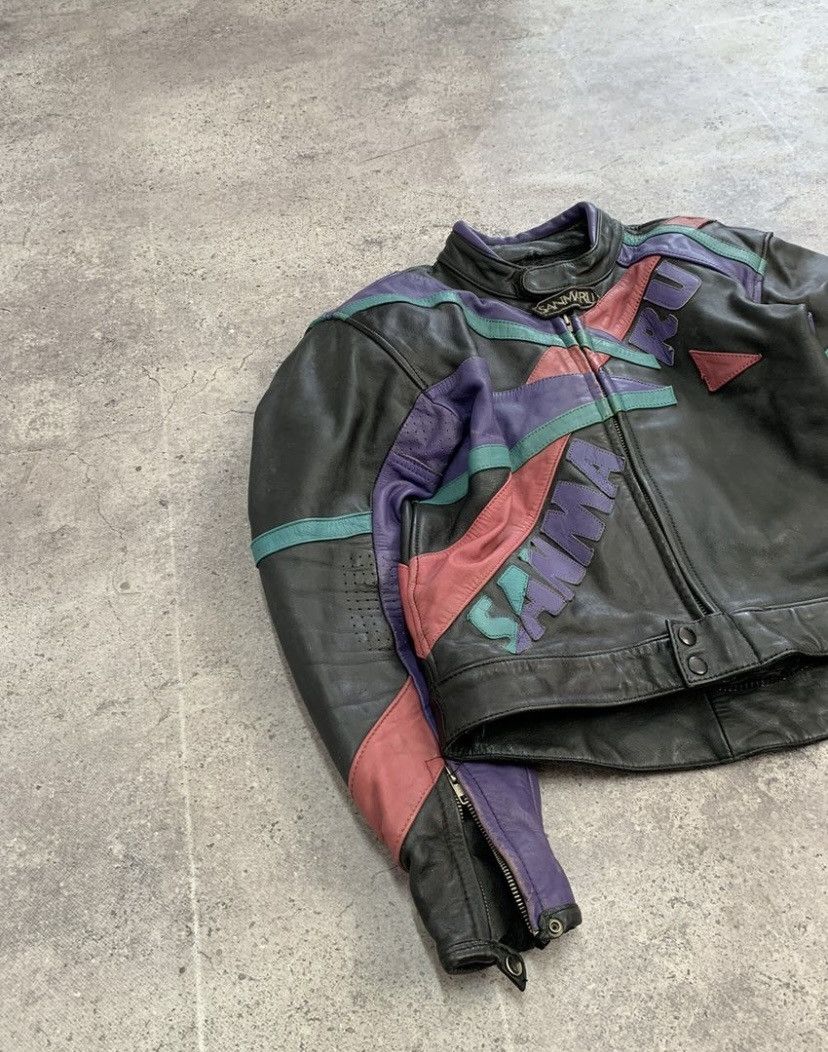 Genuine Leather × Japanese Brand Leather Jacket Vintage Faded Racing Brown Biker Y2K Size US L / EU 52-54 / 3 - 10 Thumbnail