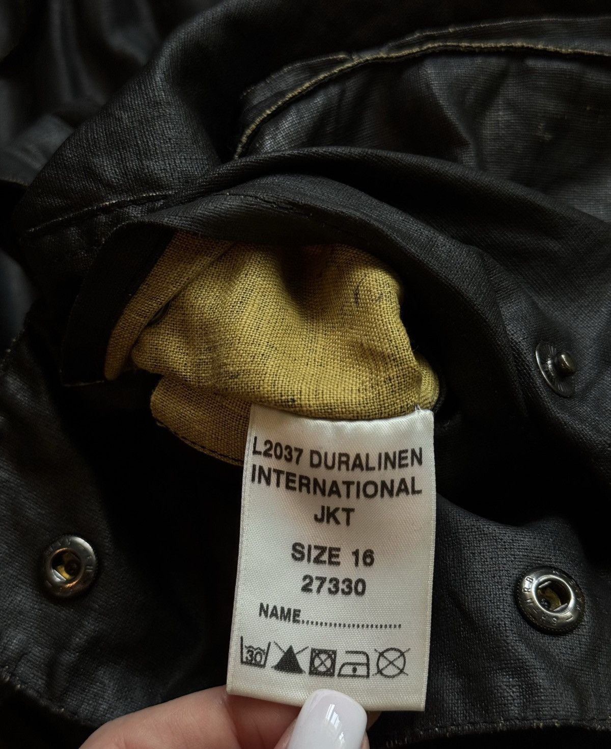Barbour Barbour International duralinen waxed belted jacket Size XL / US 12-14 / IT 48-50 - 12 Thumbnail