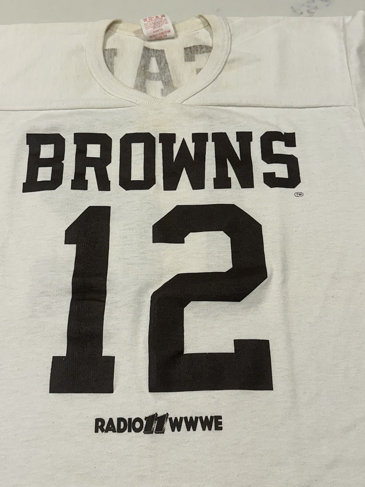 NFL × Vintage Rawlings 1980s NFL Cleveland Browns Jersey Shirt Radio Fan Size US L / EU 52-54 / 3 - 3 Thumbnail