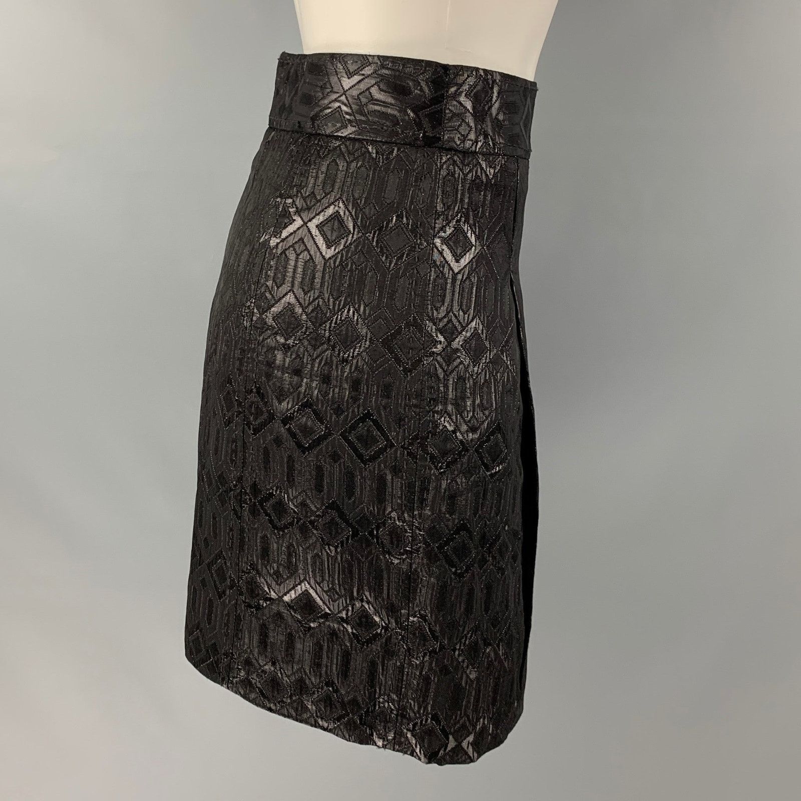 Tory Burch TORY BURCH Size 0 Black Acetate Rayon Pleated Mini Skirt Size 25" / US 0 / IT 36 - 2 Thumbnail
