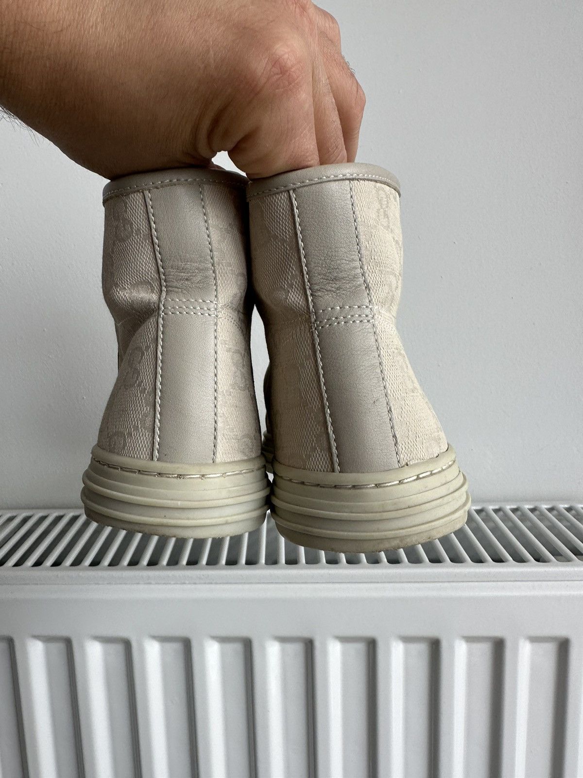 Gucci GUCCI high top GG logo print monogram canvas sneakers Size US 7.5 / IT 37.5 - 11 Thumbnail