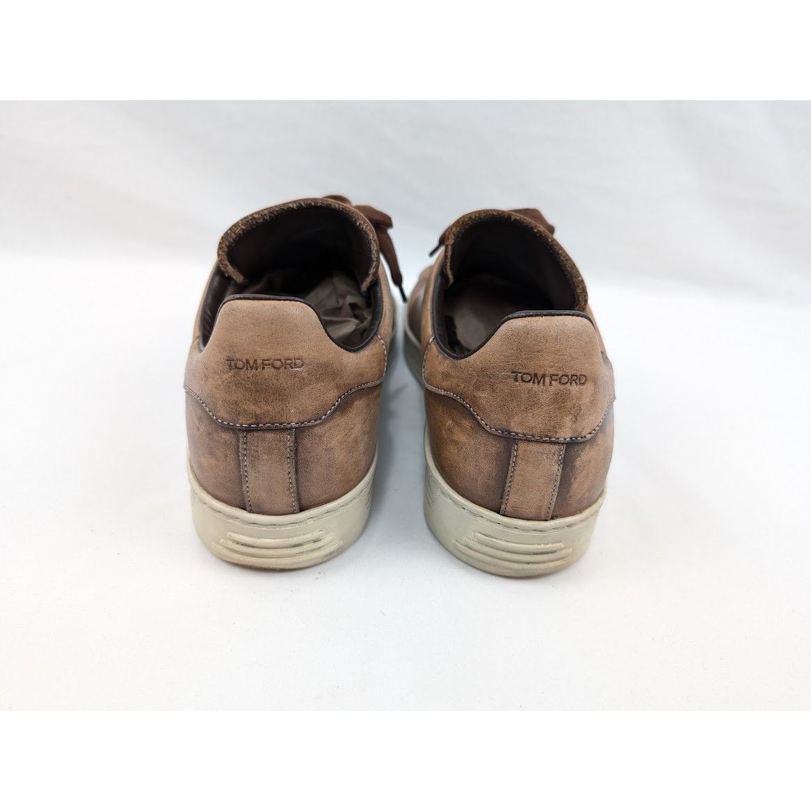 Tom Ford o1rshd1 CC20 Leather Warwick Low Top Sneakers in Brown Size US 10 / EU 43 - 13 Thumbnail