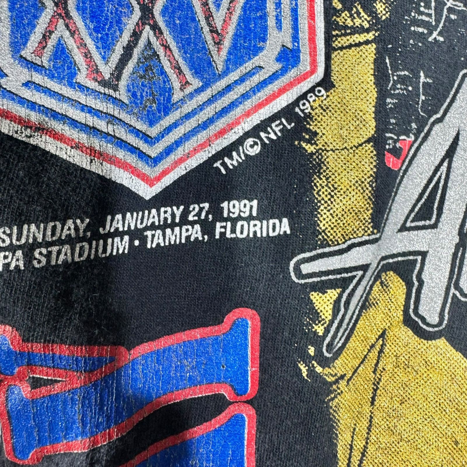 Nutmeg Vintage Nutmeg Super Bowl XXV Tampa Bay NFL Tee Size US L / EU 52-54 / 3 - 7 Thumbnail