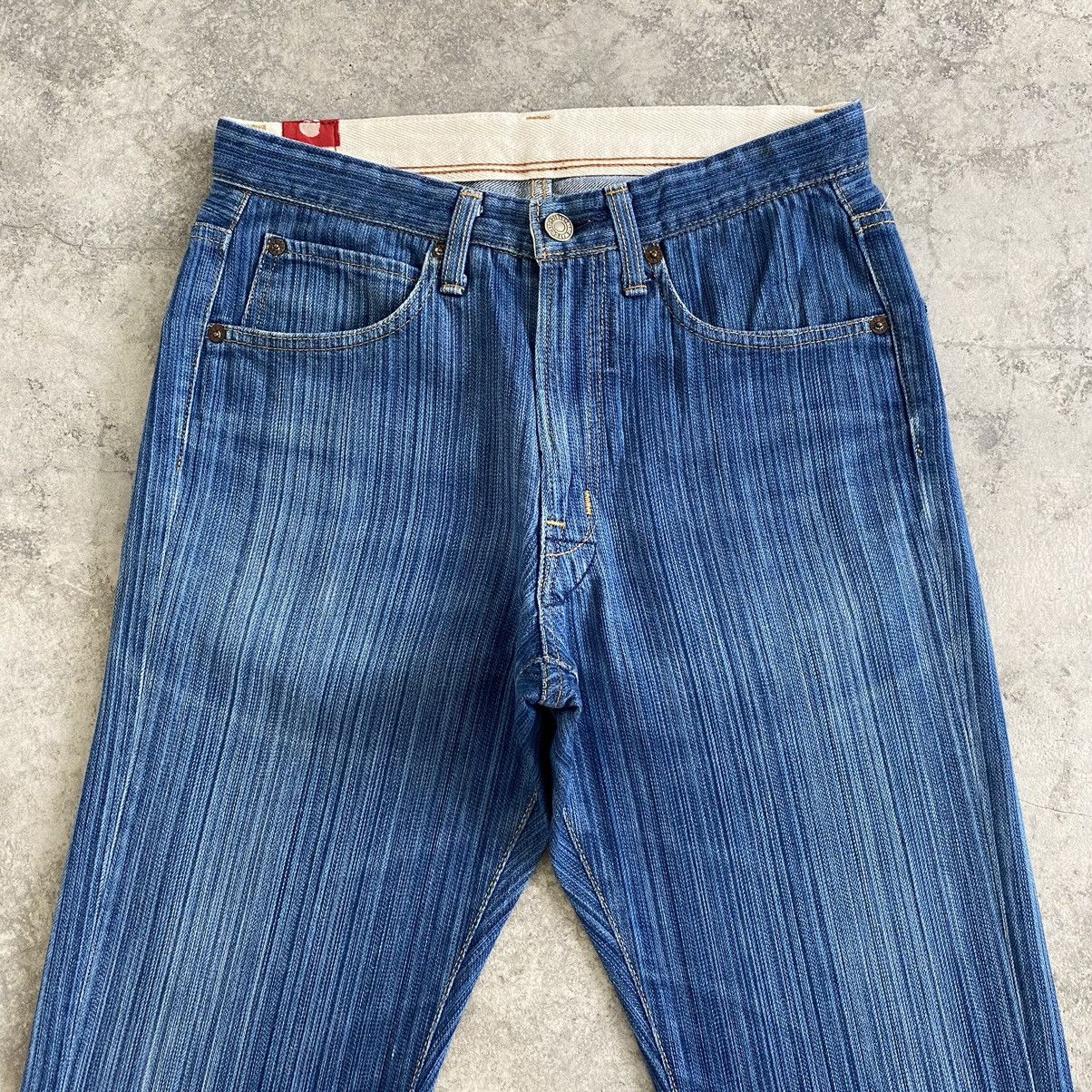 Japanese Brand Blue Way Japan Twill Striped Flared Denim Jeans Size US 28 / EU 44 - 7 Thumbnail