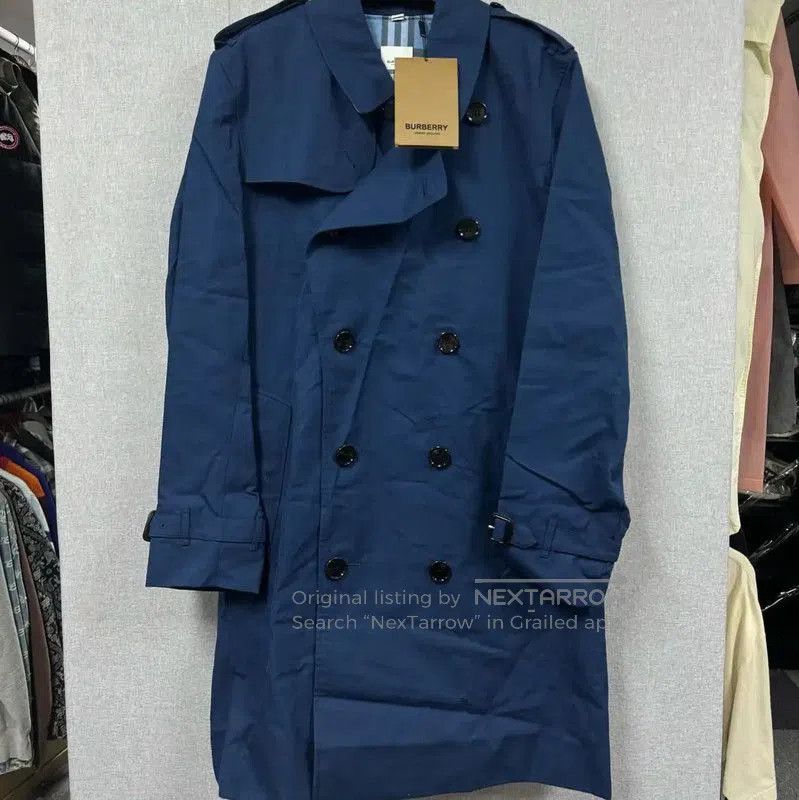 Burberry Burberry Men's Blue Cotton Overcoat. Size US M / EU 48-50 / 2 - 1 Thumbnail